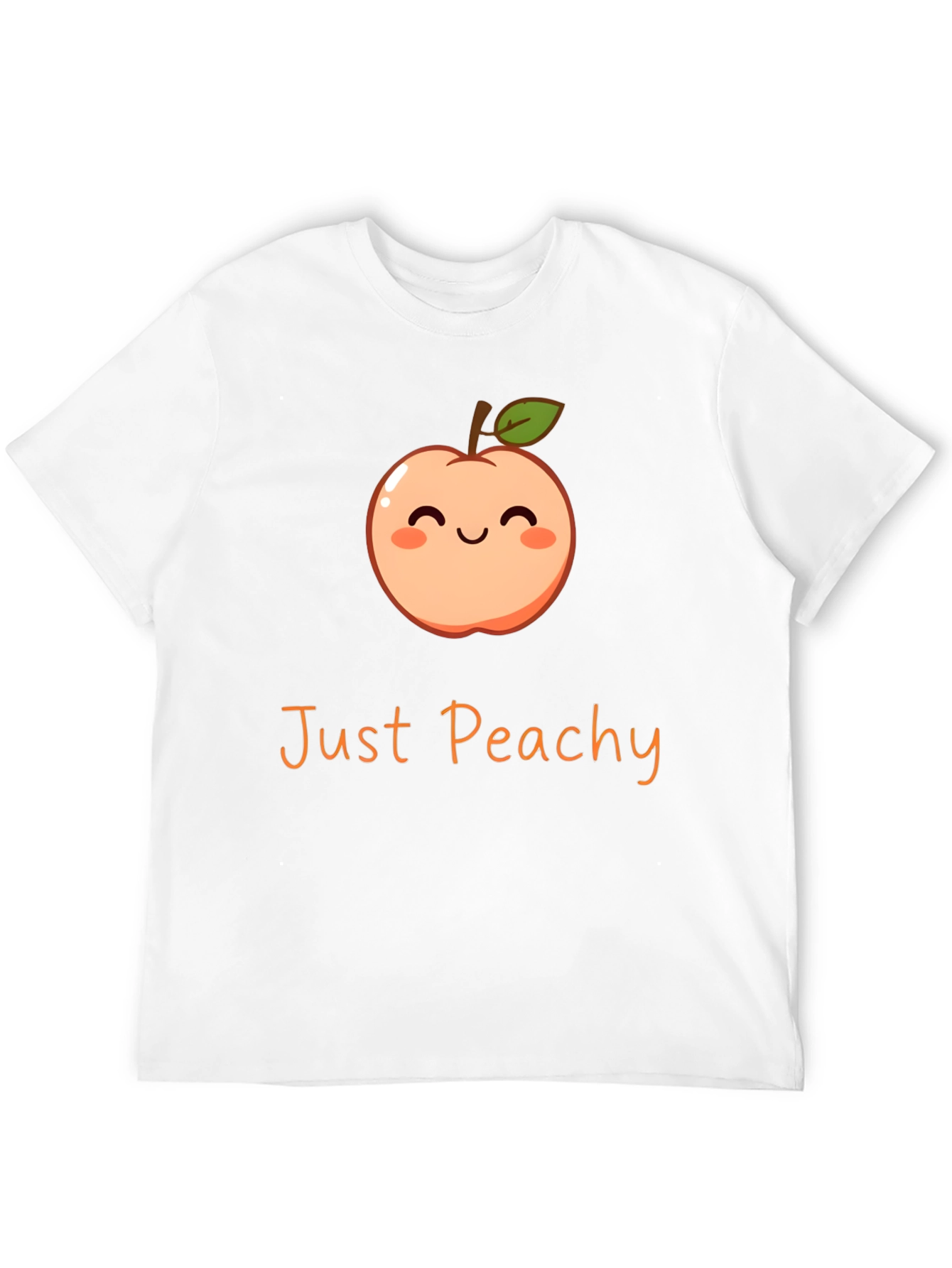 Black Just Peachy Graphic Tee - Cute Fruit T-Shirt view 12