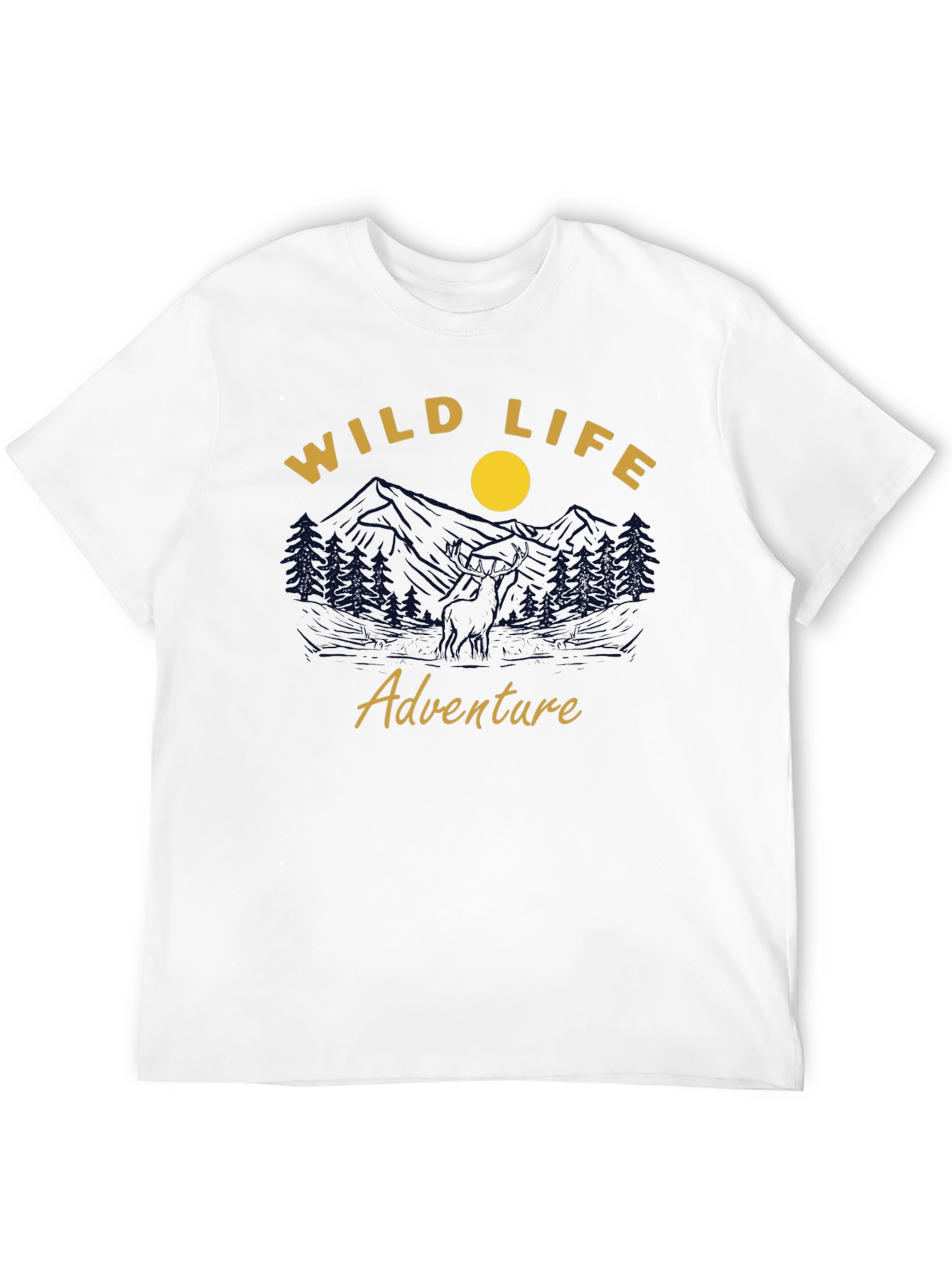 Black Wild Life Adventure Graphic T-Shirt - Men's Black Tee view 12