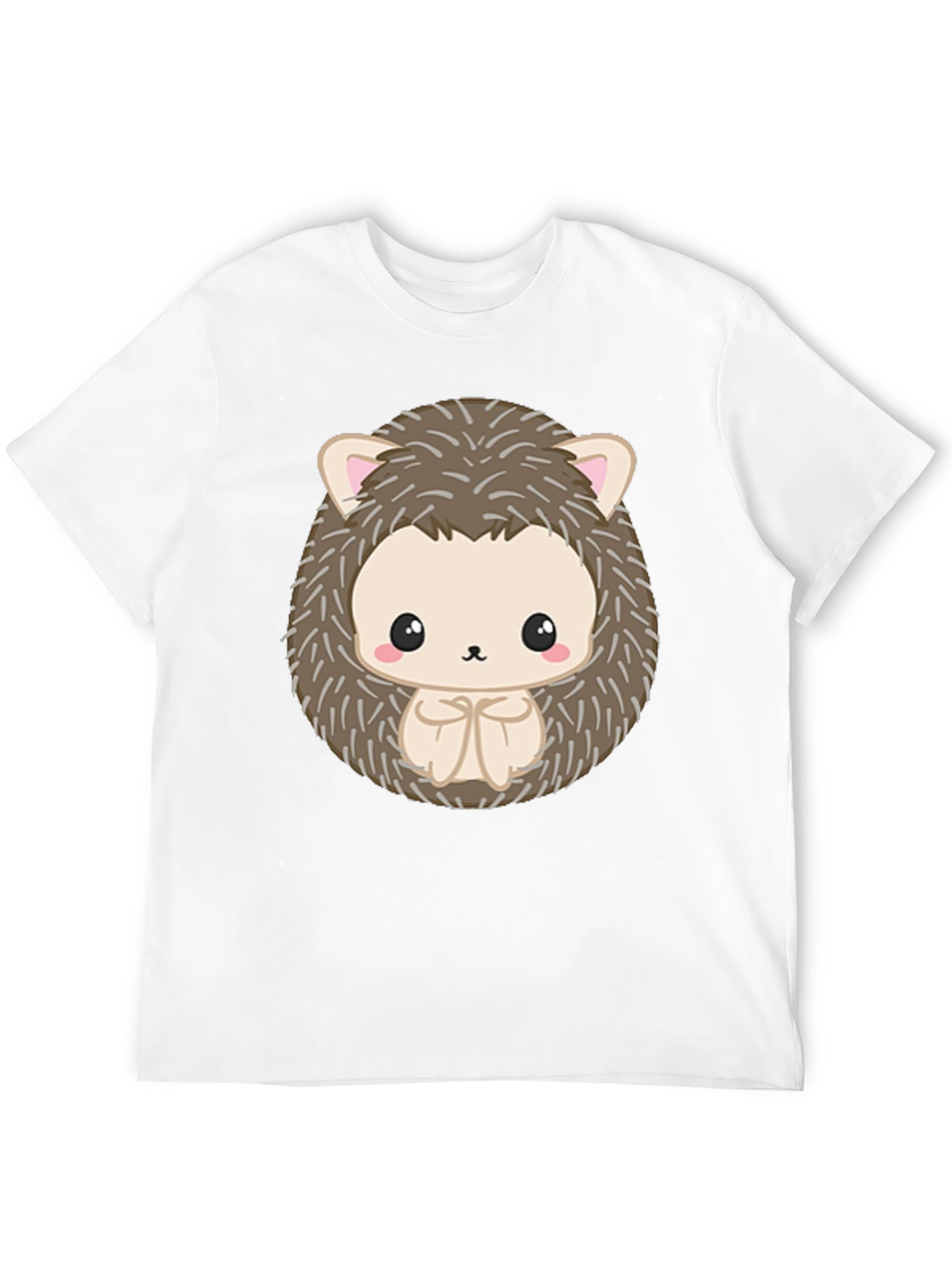 Black Cute Hedgehog Graphic Black T-Shirt view 12