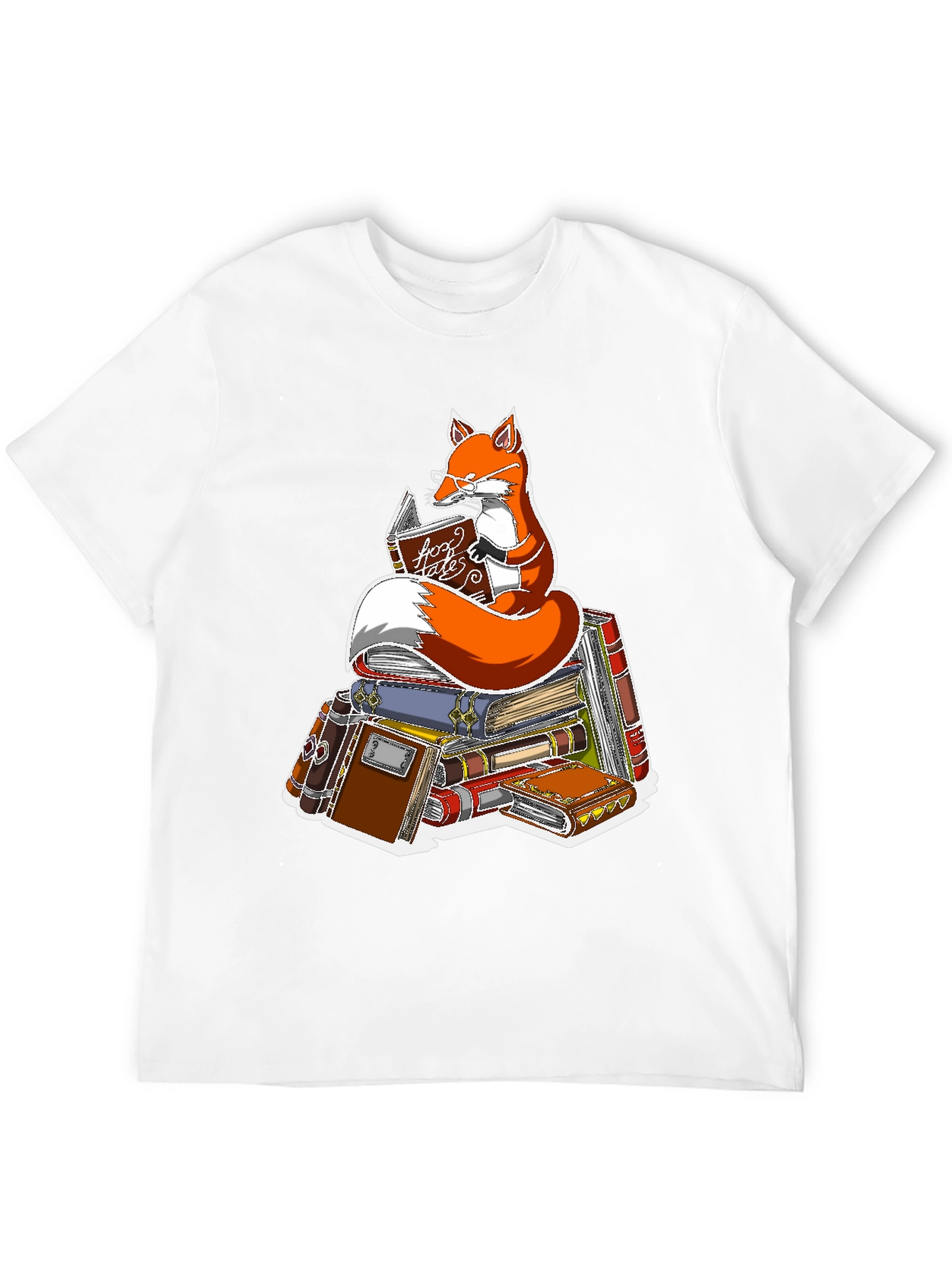 Black Fox Reading Book T-Shirt - Smart Animal Tee view 12