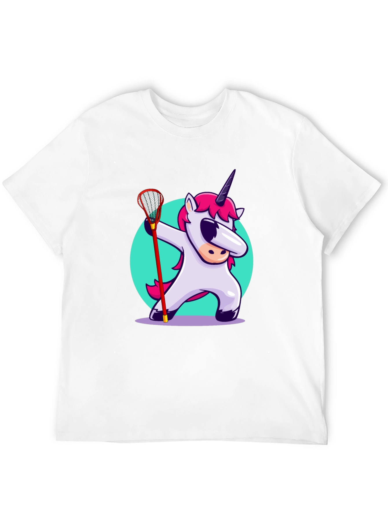 Black Unicorn Lacrosse Dabbing T-Shirt - Black view 12