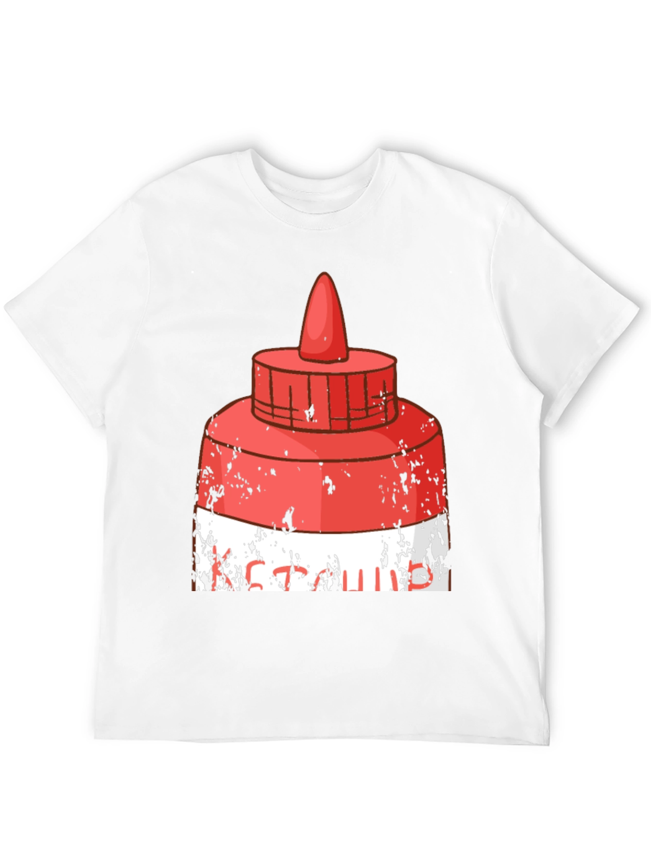 Black Funny Ketchup Graphic T-Shirt view 12
