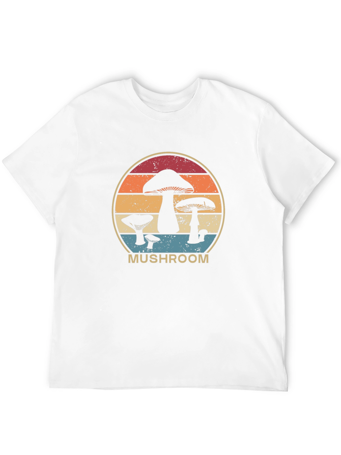 Black Retro Mushroom T-Shirt - Vintage Style Tee view 12