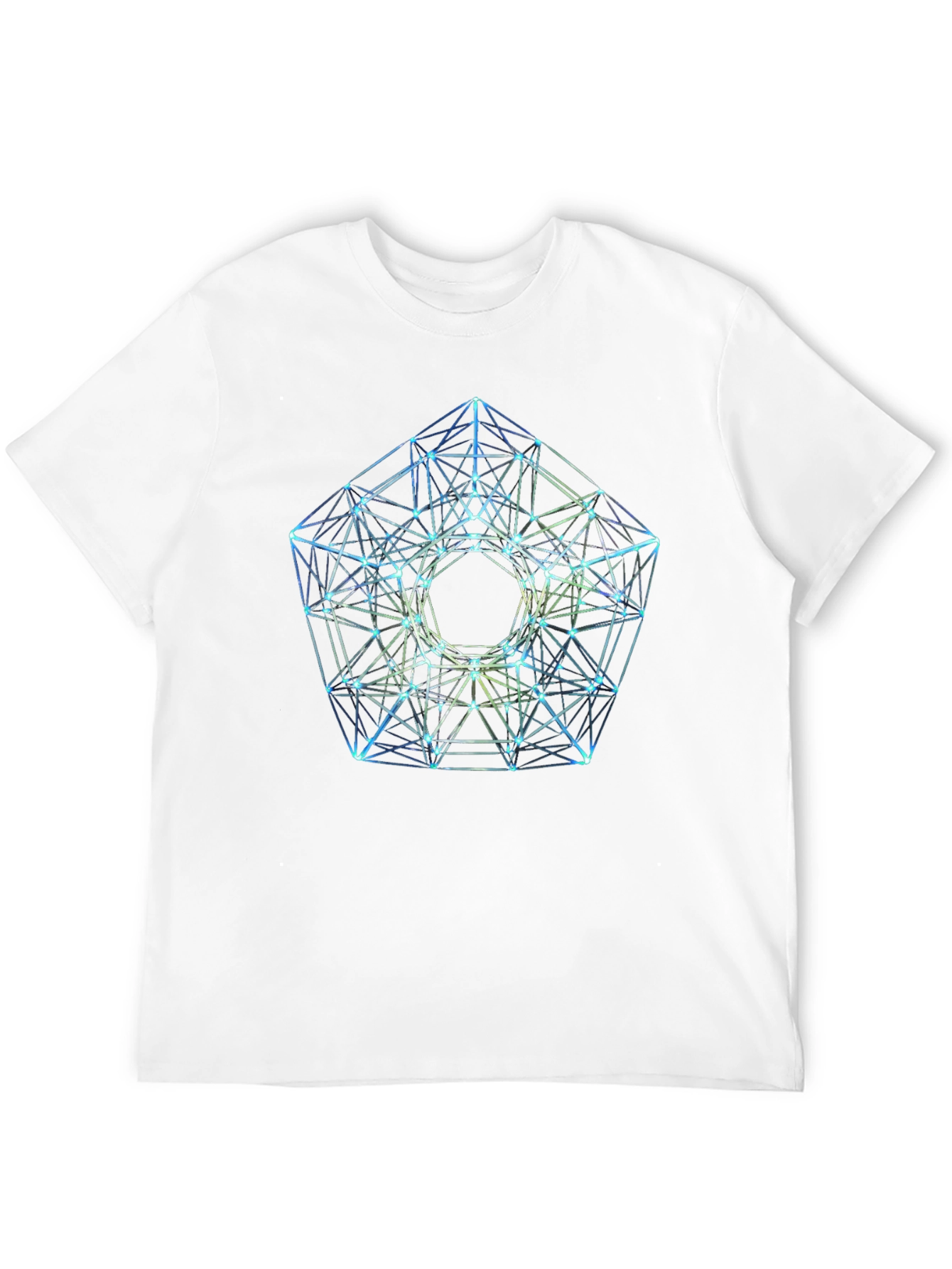 Black Geometric Pattern T-Shirt - Black view 12