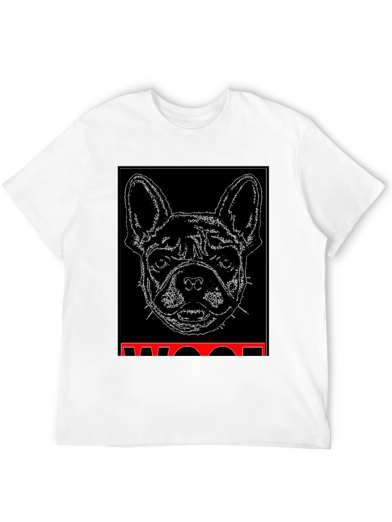 Black Woof Dog Graphic Black T-Shirt view 12