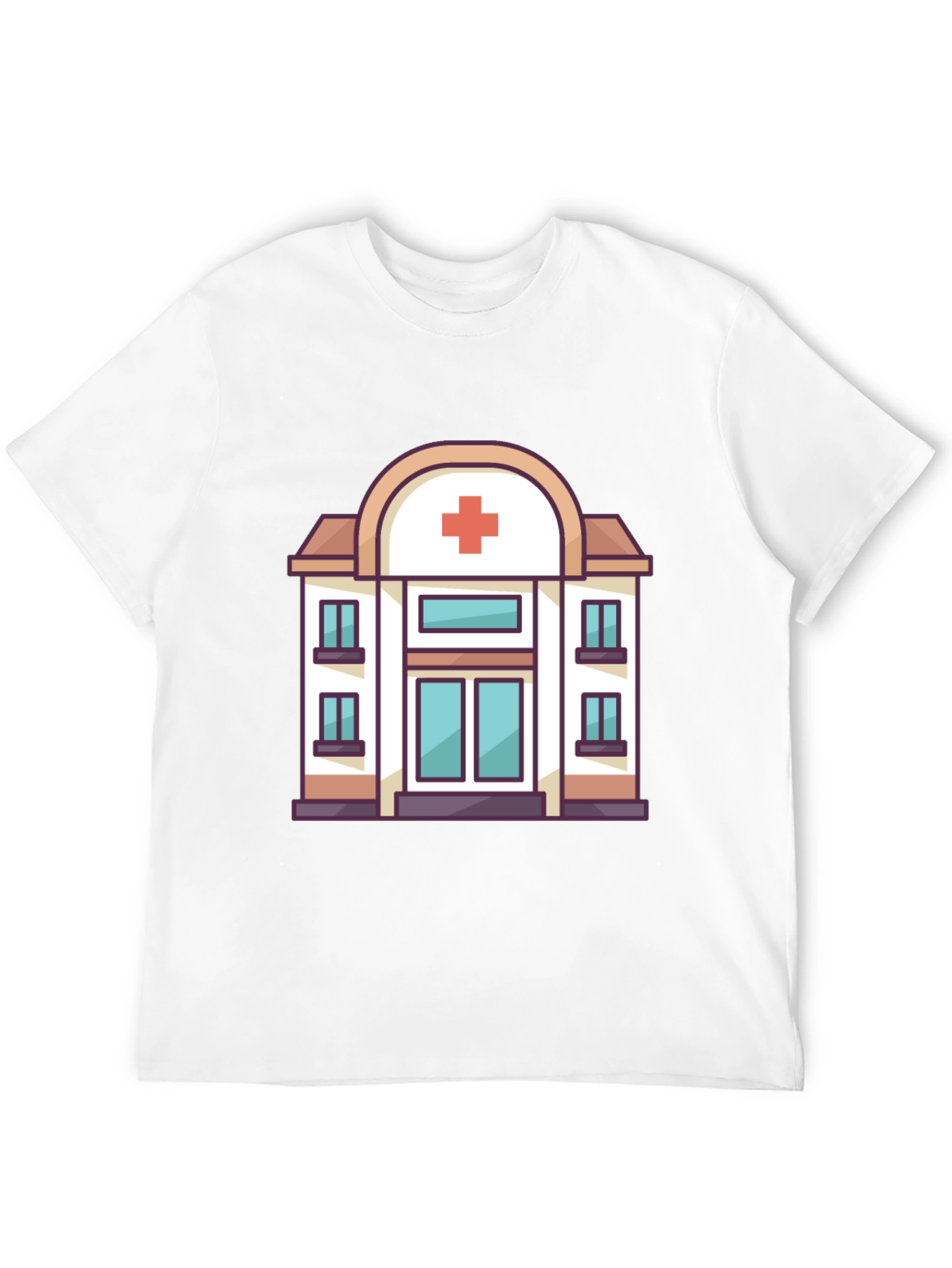 Hospital Graphic Tee - Black Cotton T-Shirt - 12