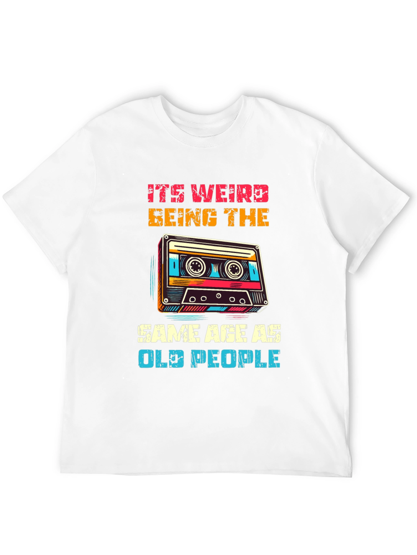 Black Retro Cassette Tape Graphic T-Shirt view 12