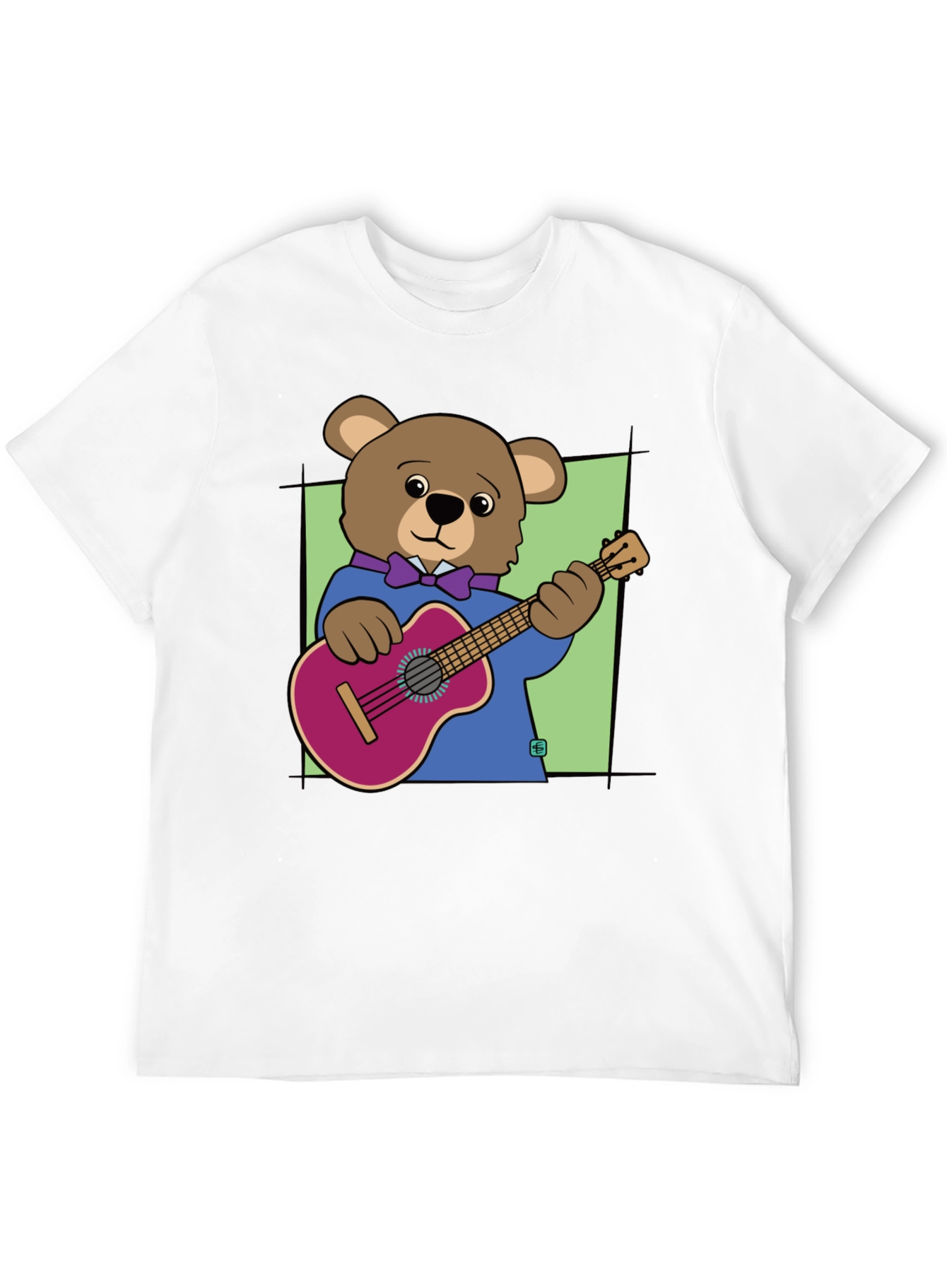 Black Bear Playing Guitar Graphic Tee - Cool Musician T-Shirt view 12