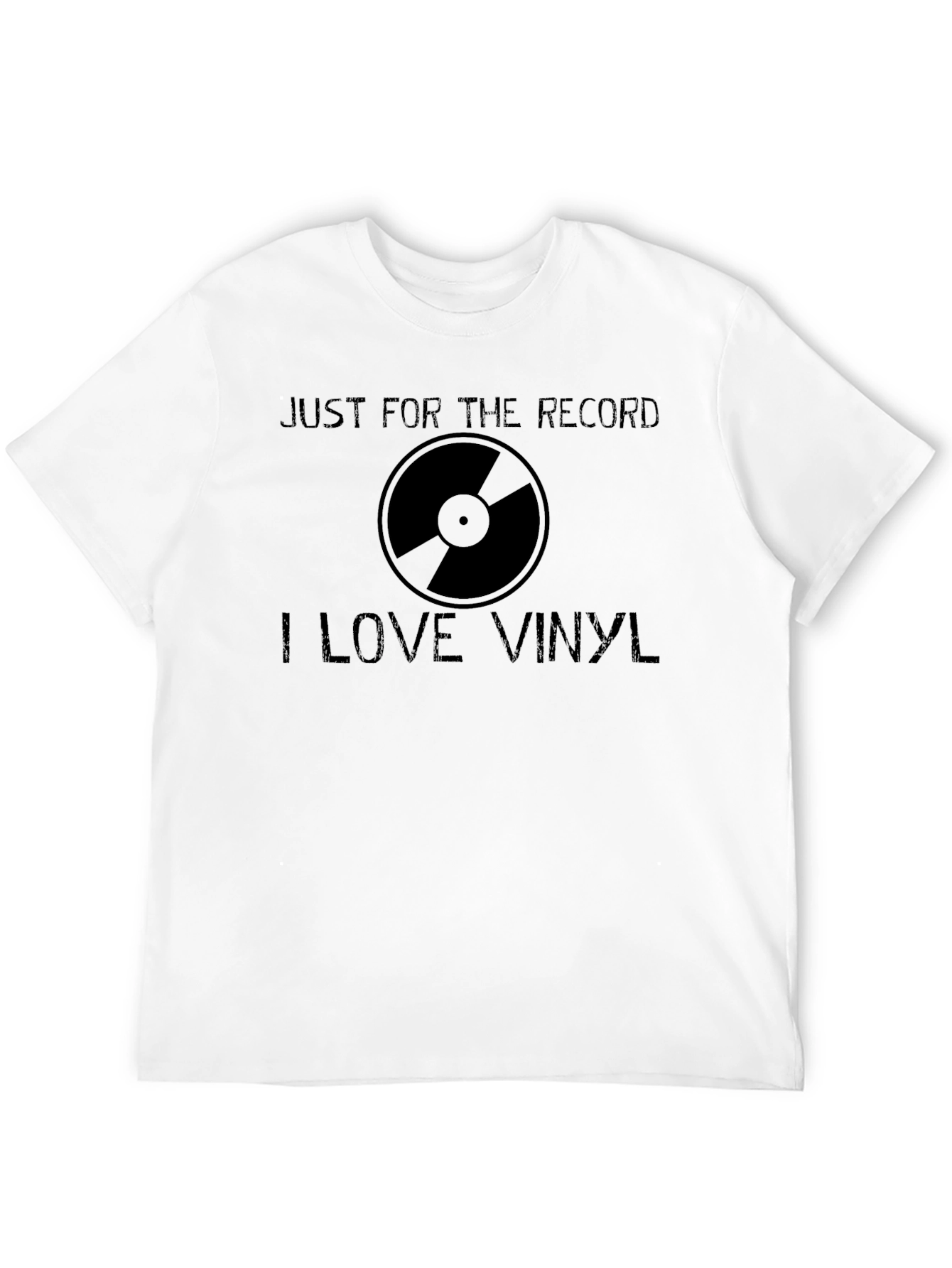 Black Just For The Record I Love Vinyl T-Shirt view 12