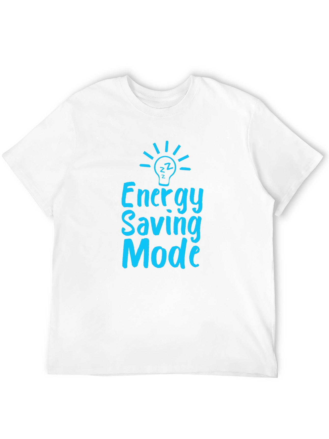 Black Energy Saving Mode Graphic T-Shirt - Black view 12