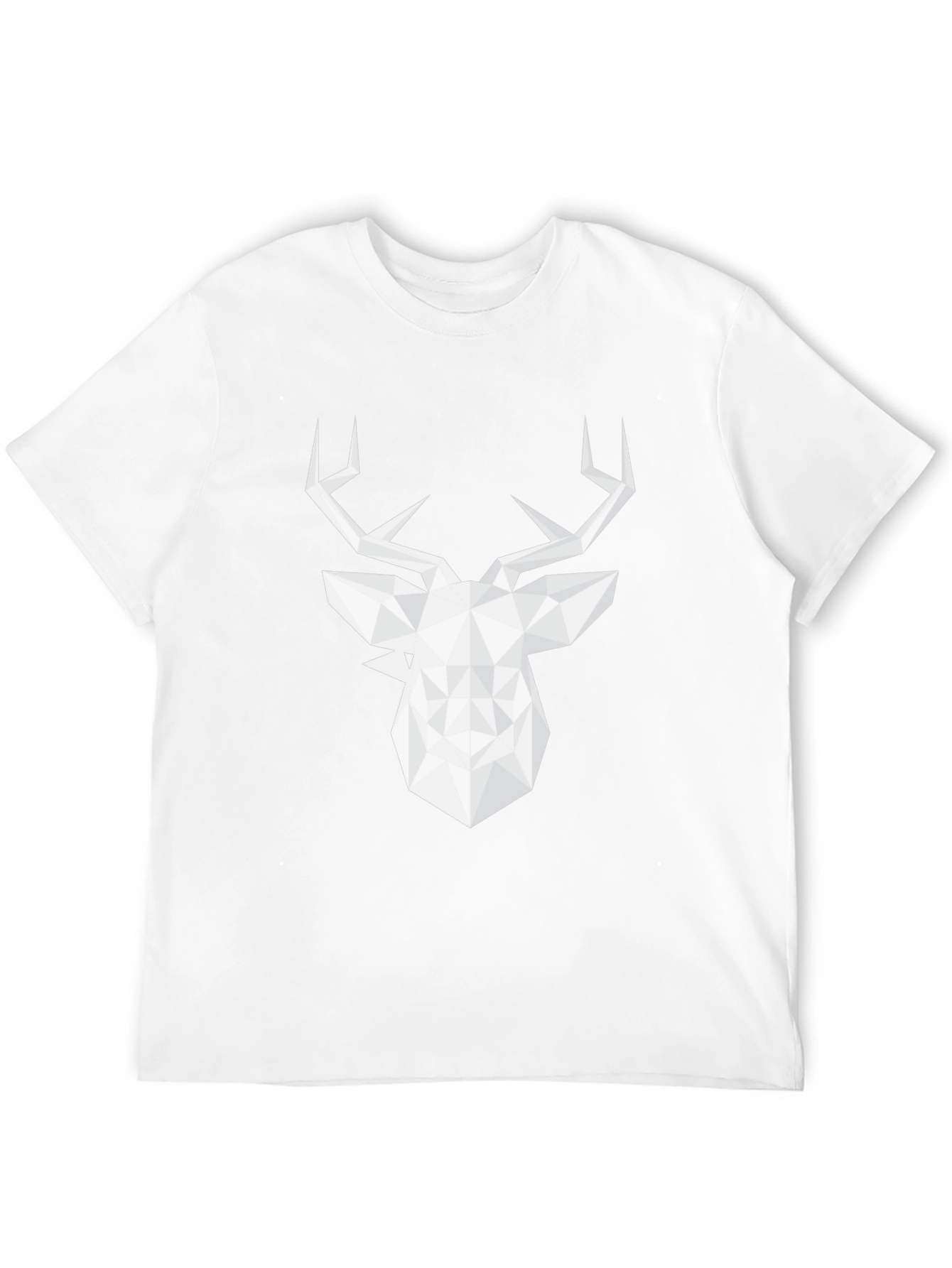 Black Geometric Deer Graphic Tee - Modern Style view 12