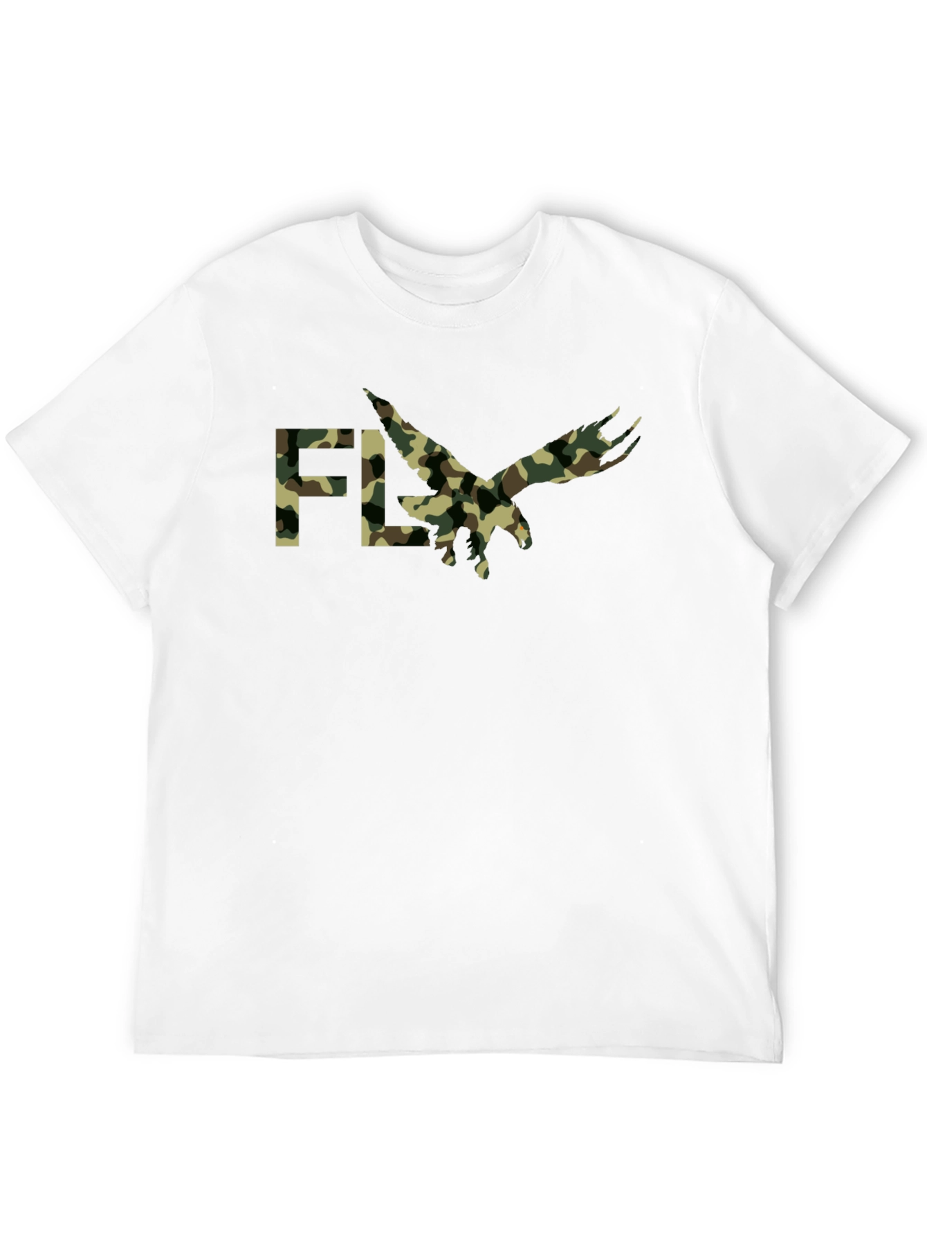 Black Camouflage FLY Eagle Graphic T-Shirt view 12