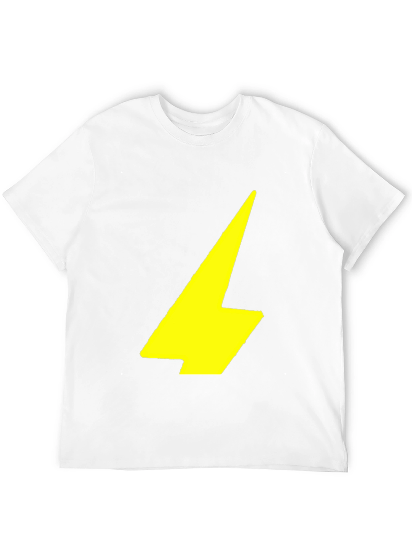 Black Black T-Shirt with Yellow Lightning Bolt Graphic view 12
