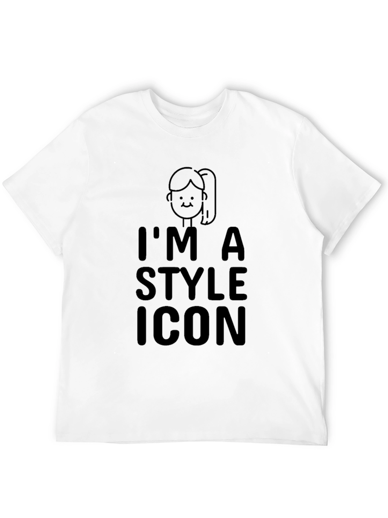 Black I'm A Style Icon Black T-Shirt view 12