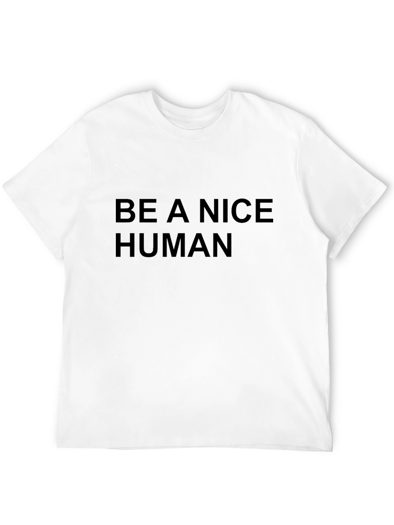 Black Be A Nice Human Black T-Shirt view 12