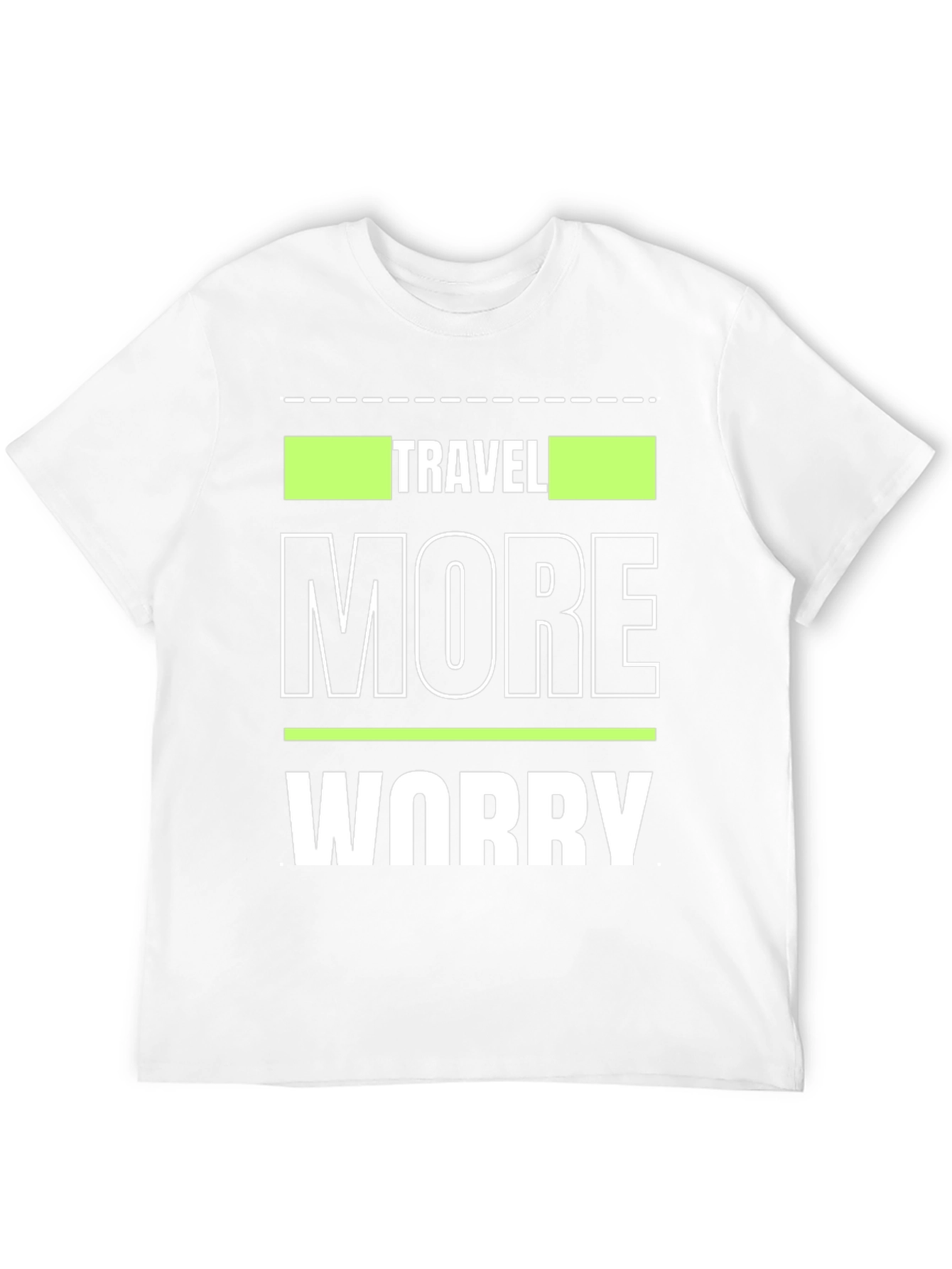 Black Travel More Worry Less Graphic Tee - Black Cotton T-Shirt view 12