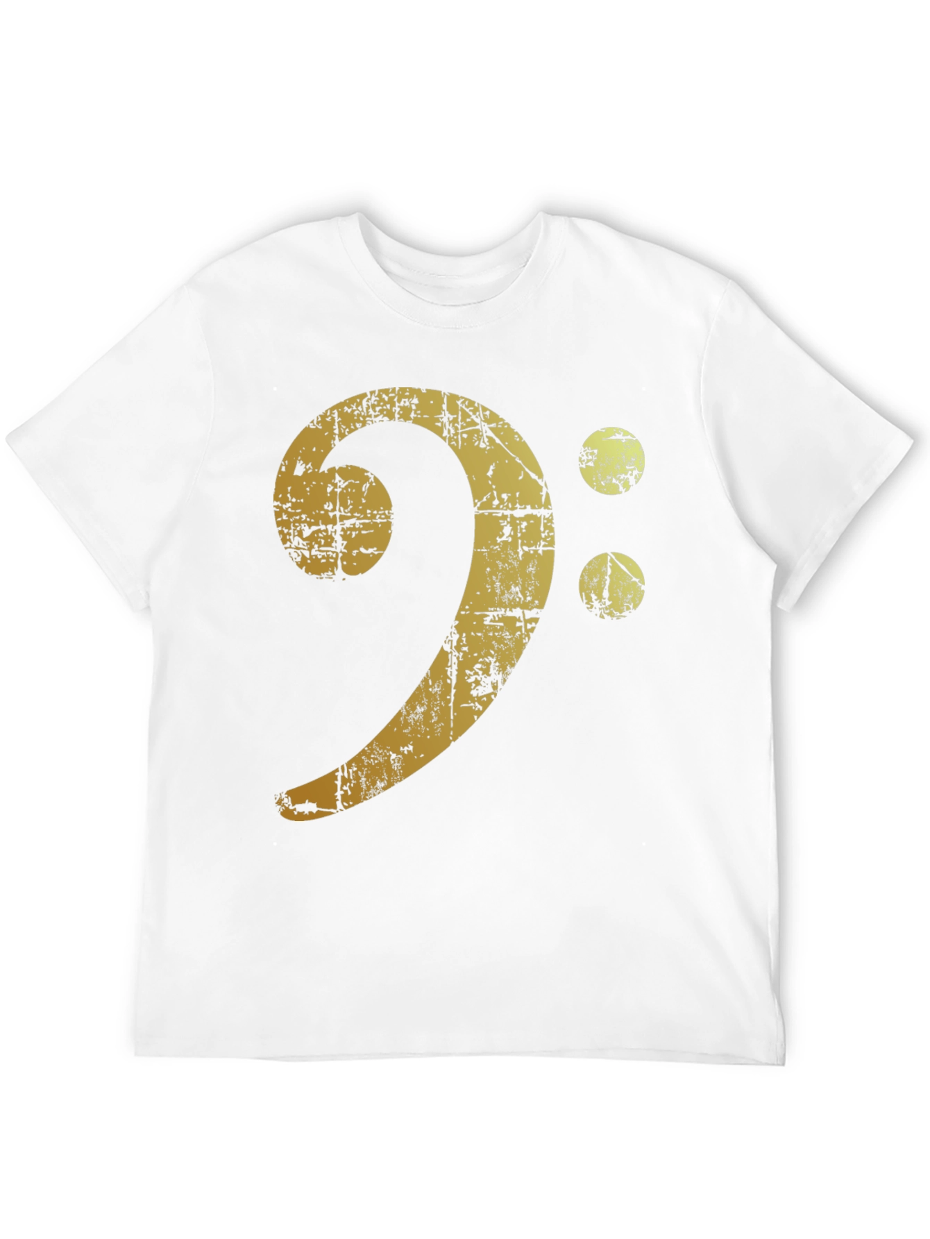 Black Vintage Bass Clef Graphic T-Shirt view 12