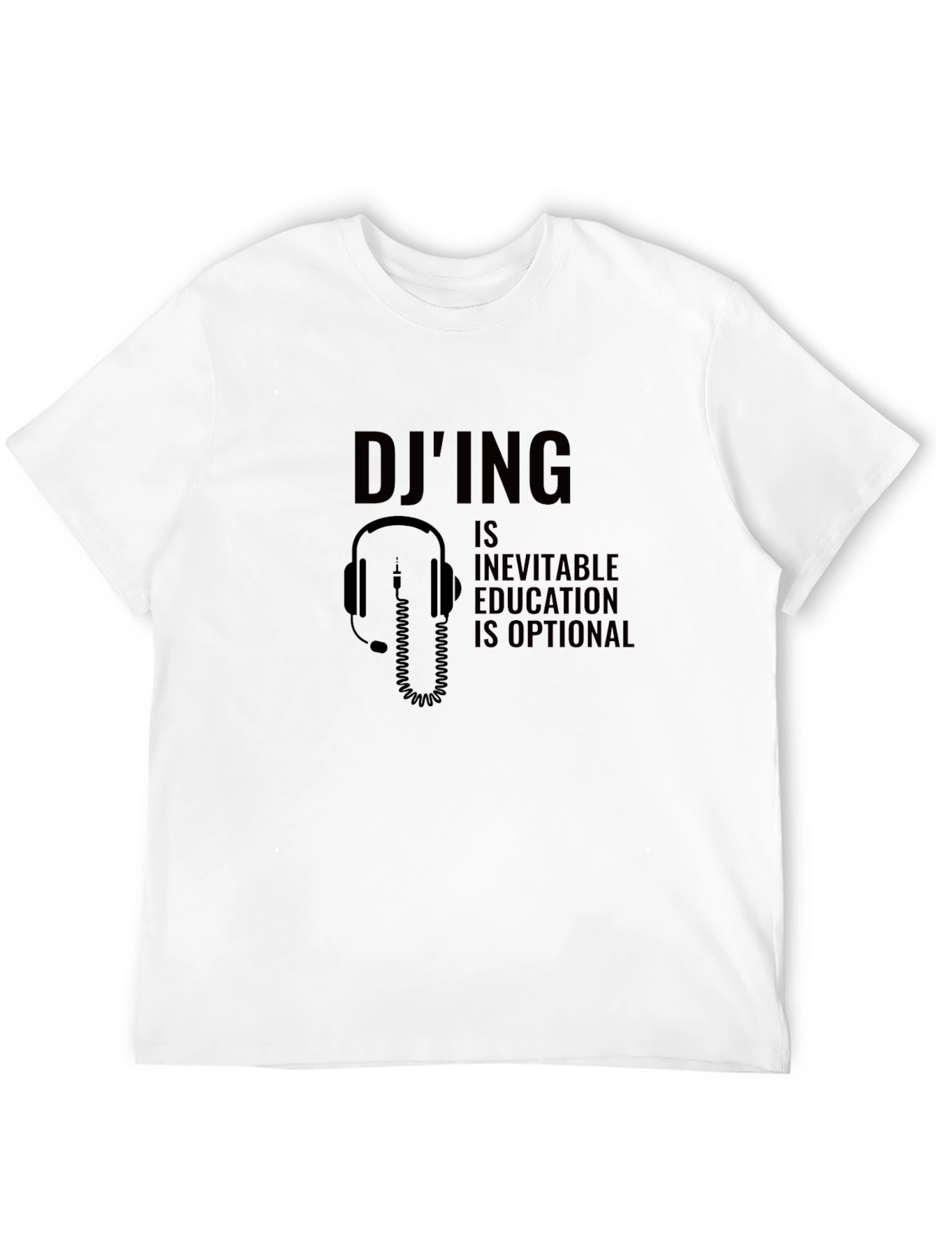 Black DJ'ing Inevitable T-Shirt: Education is Optional view 12