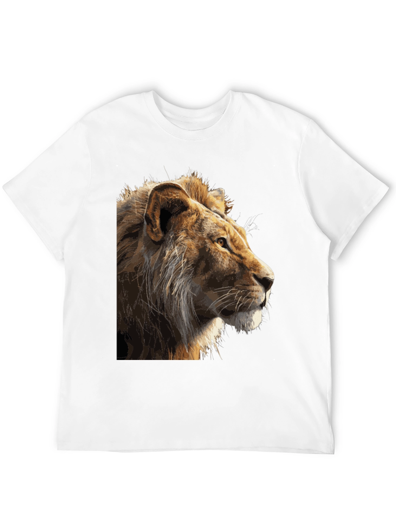 Black Lion Graphic Print Black T-Shirt view 12