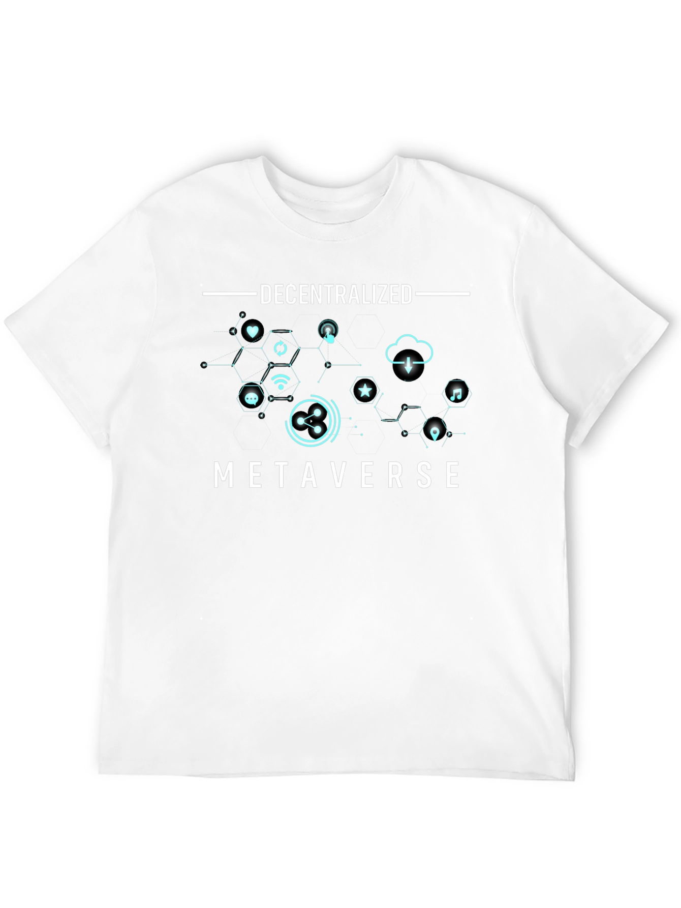 Black Decentralized Metaverse Black T-Shirt view 12