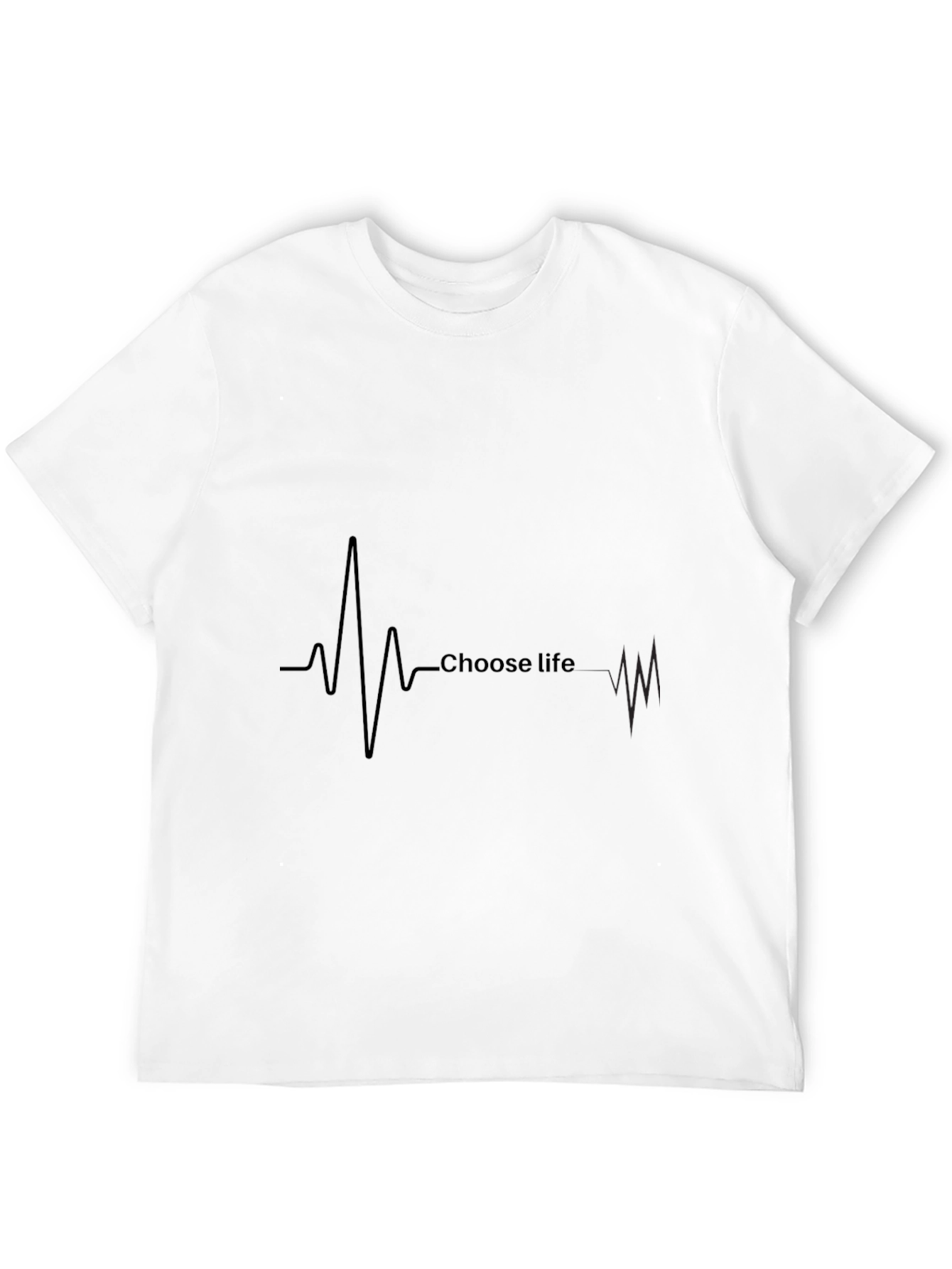 Black Choose Life T-Shirt - Heartbeat Graphic Tee view 12