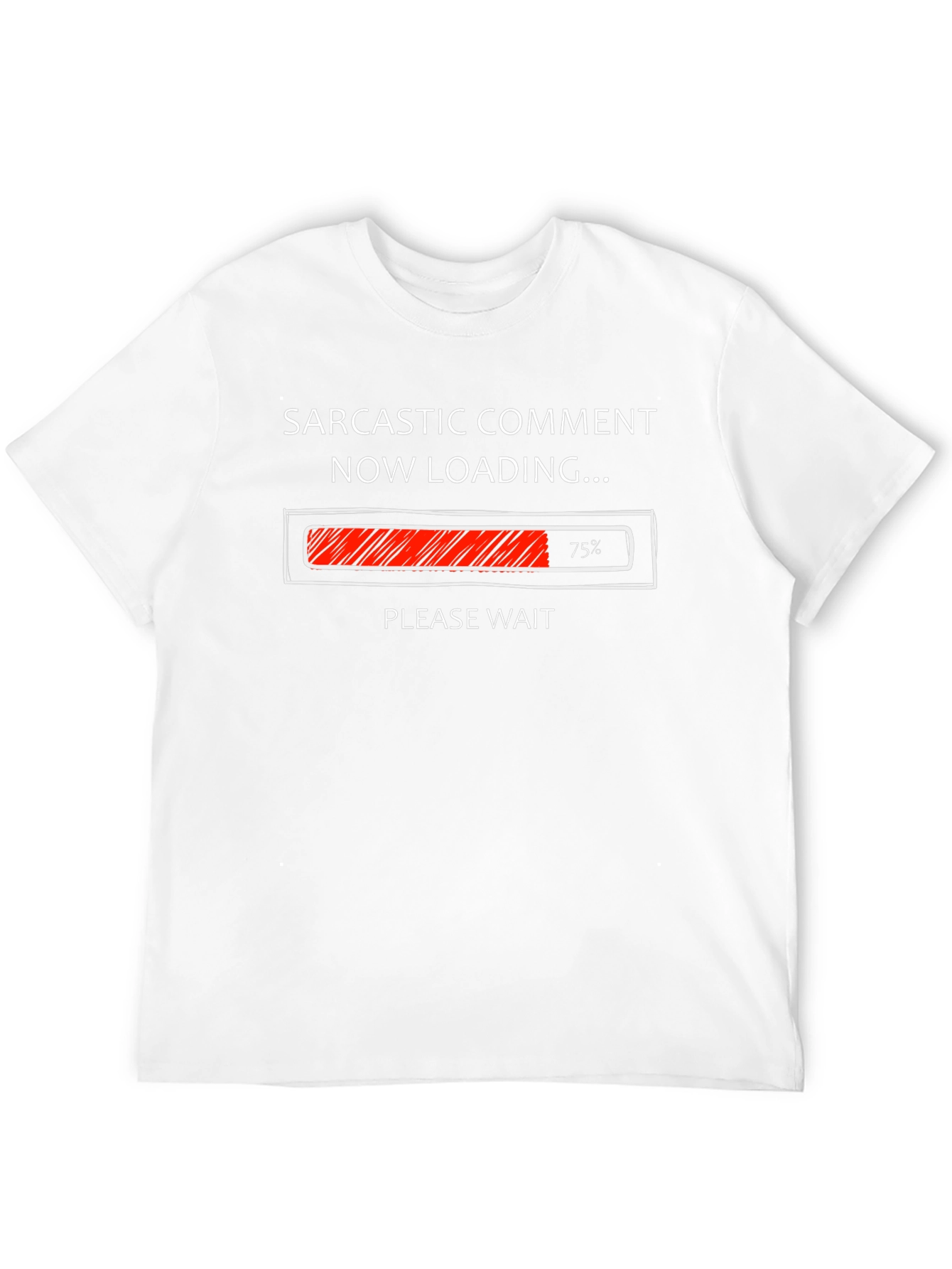 Black Sarcastic Comment Loading T-Shirt view 12