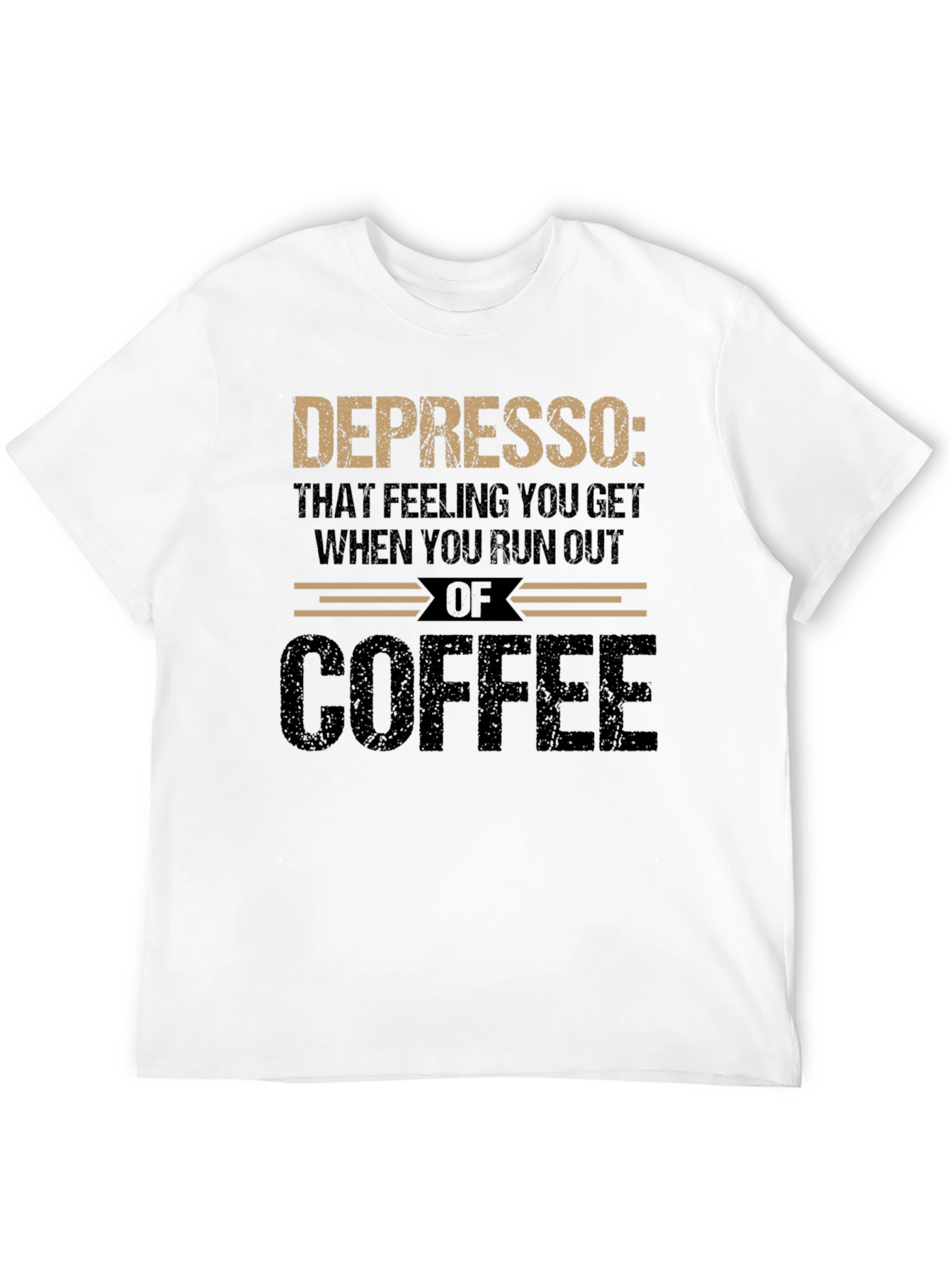 Black Depresso Coffee Graphic Tee - Run Out Feeling T-Shirt view 12