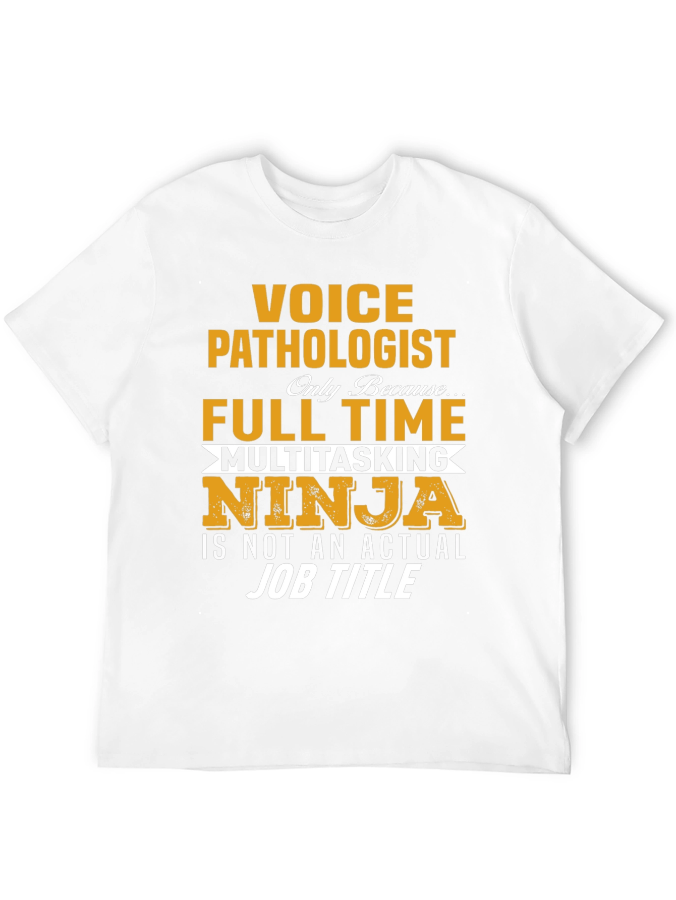 Black Voice Pathologist Full-Time Ninja T-Shirt view 12