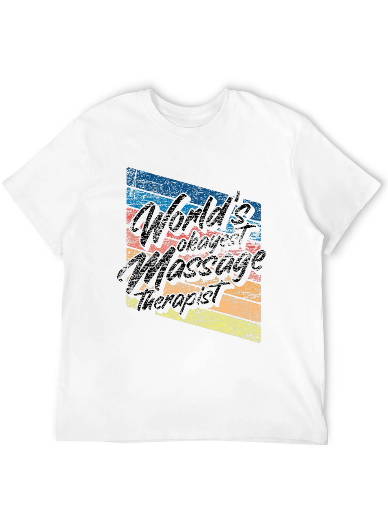 Black Retro Massage Therapist T-Shirt view 12