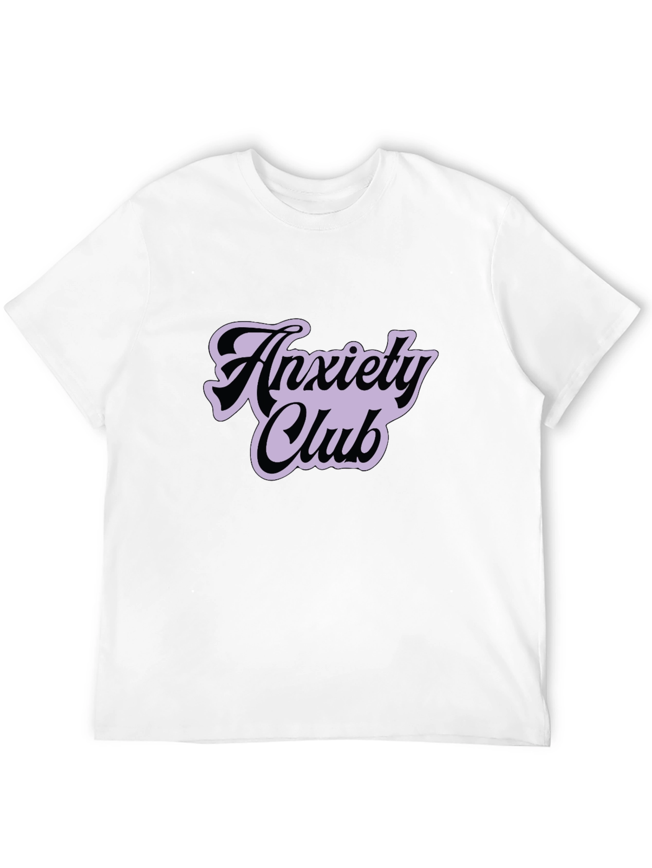 Black Anxiety Club Graphic Tee - Black Casual T-Shirt view 12
