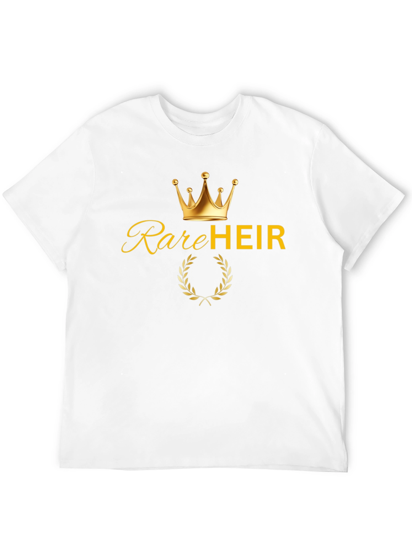 Black Rare Heir T-Shirt - Golden Crown Graphic Tee view 12
