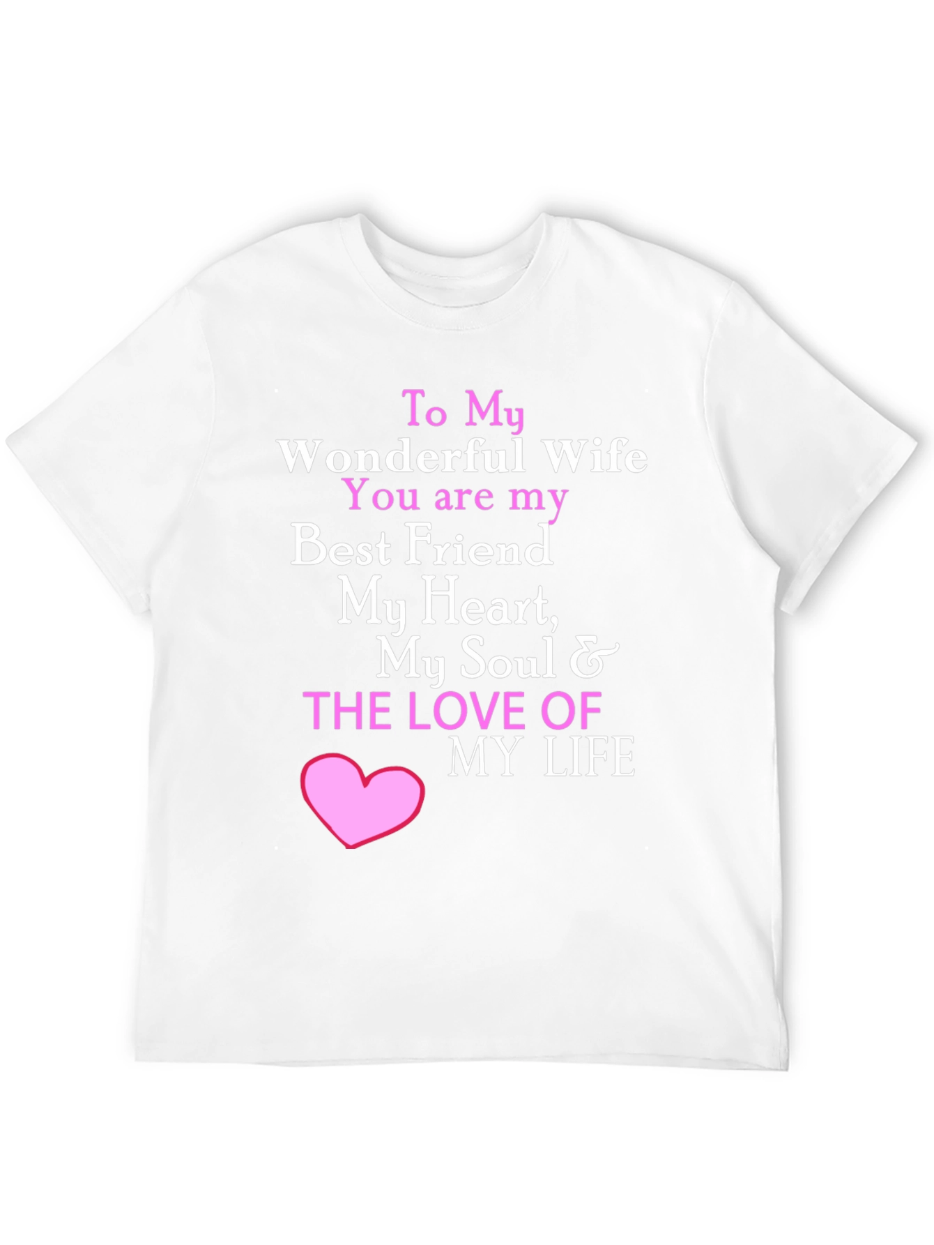 Black Wonderful Wife T-Shirt - I Love My Wife view 12