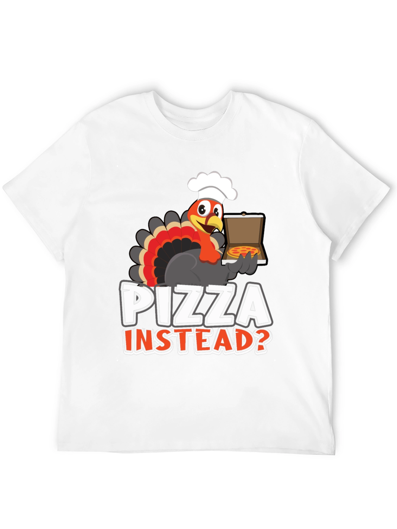 Black Pizza Instead? Turkey Graphic Tee view 12