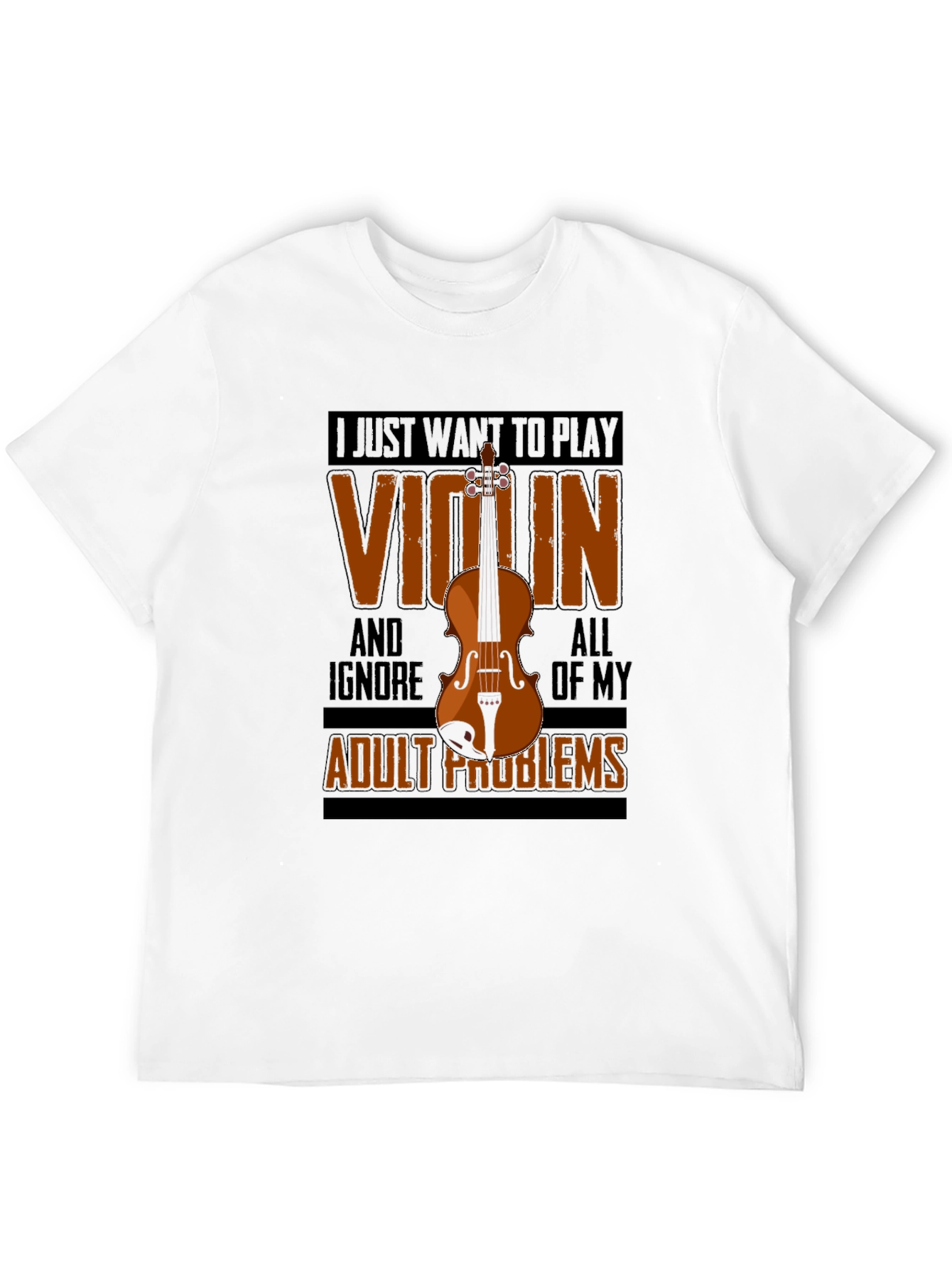Violin Player's T-Shirt - Ignore Adult Problems - 12