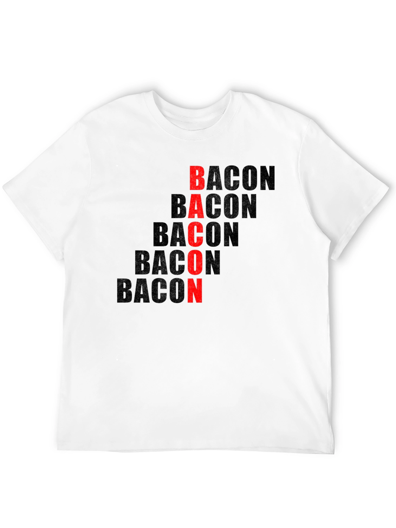 Black Bacon Lover Graphic T-Shirt - Funny Food Tee view 12