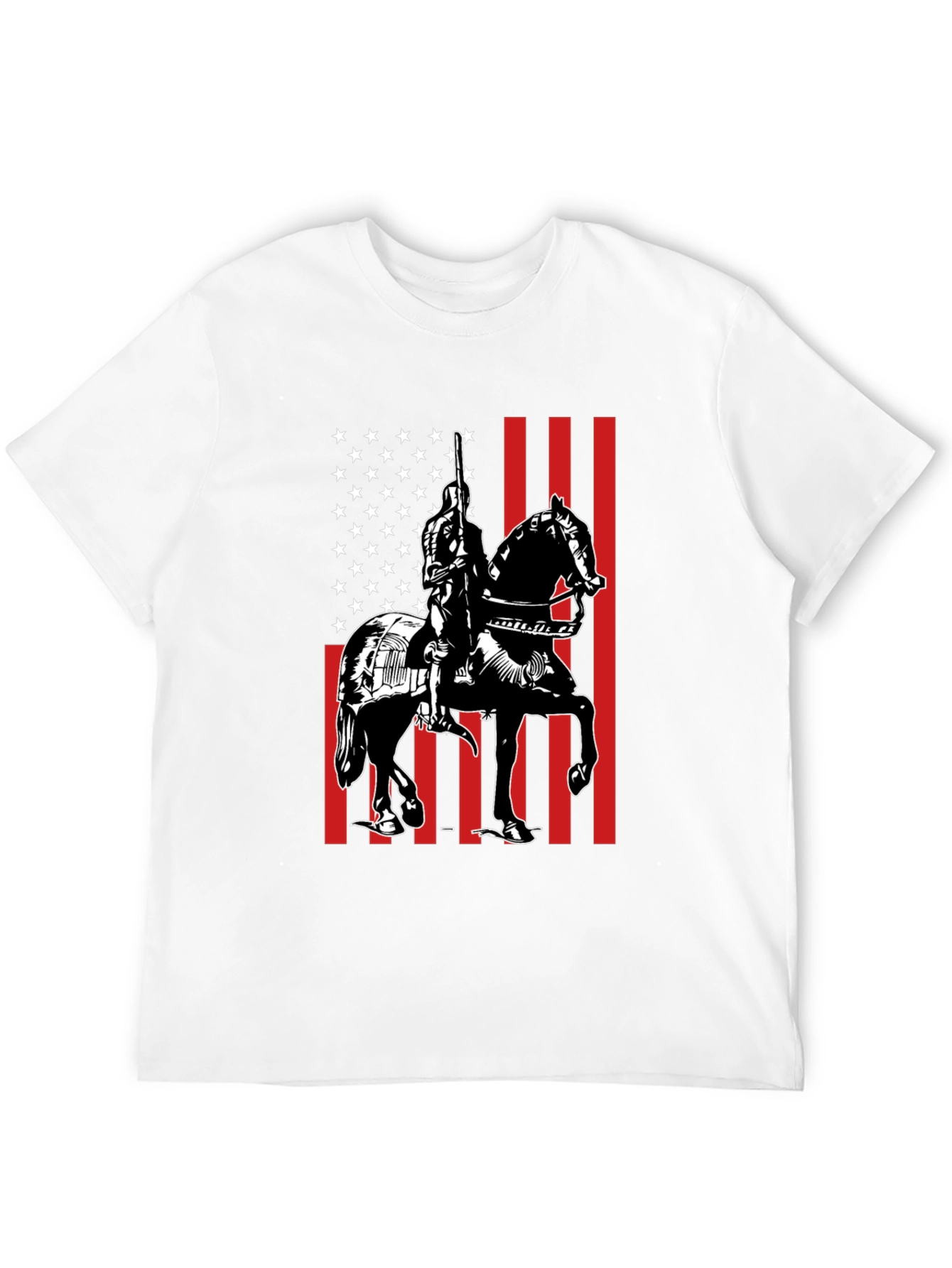 Black American Knight T-Shirt view 12