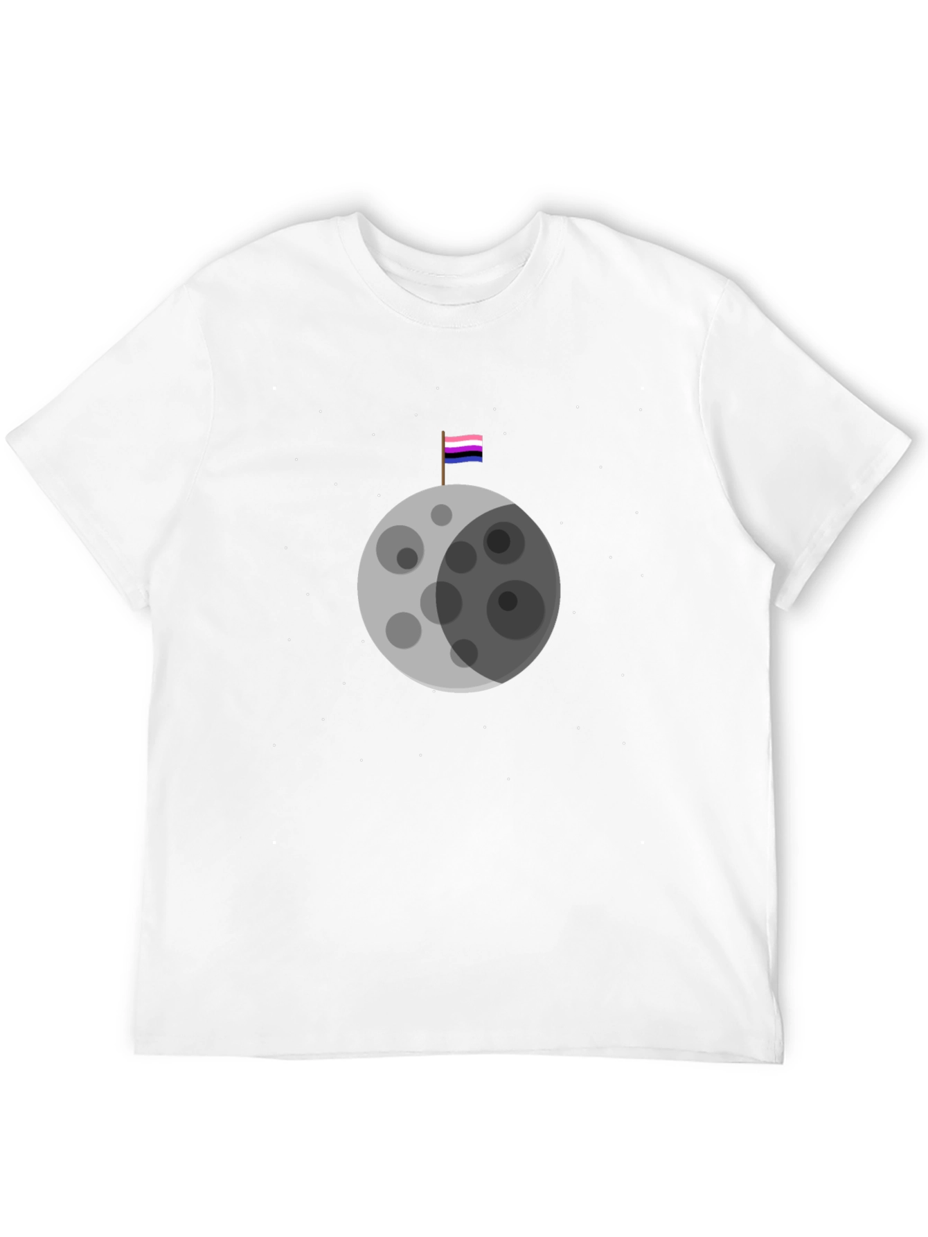 Black Omnisexual Pride Moon T-Shirt view 12