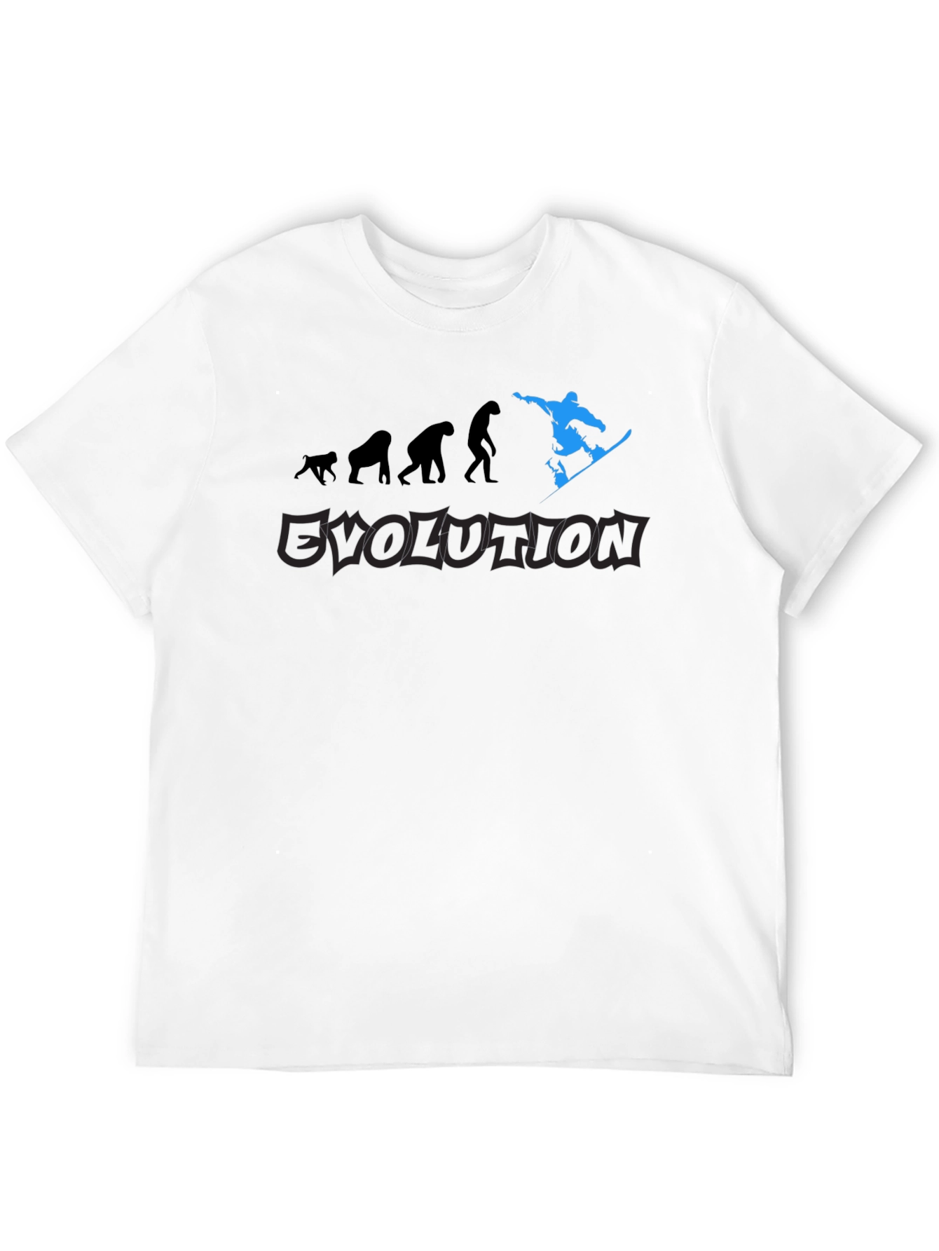 Black Evolution of Snowboarding Graphic Tee view 12