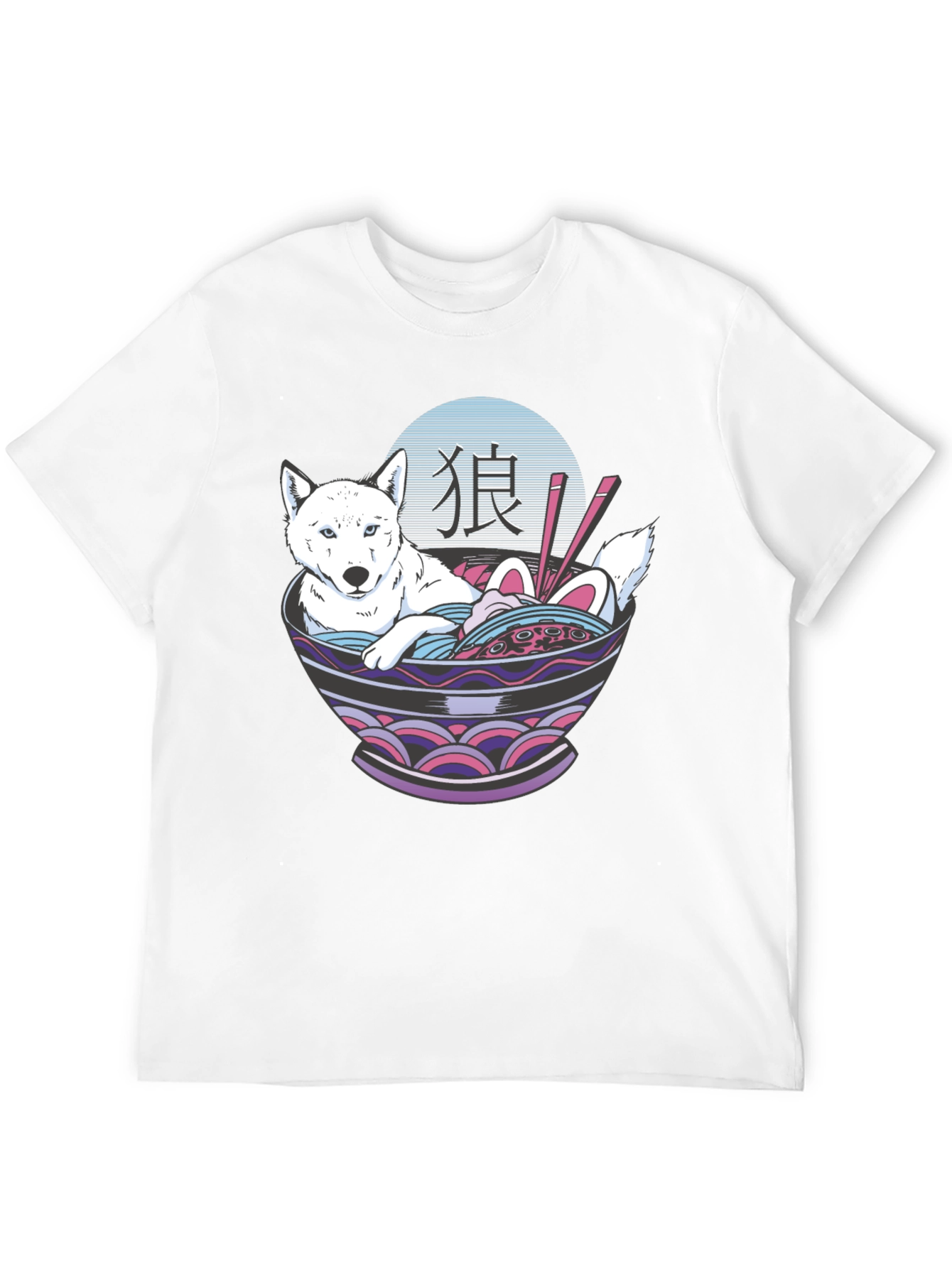 Black Ramen Dog Graphic T-Shirt - Unisex Casual Tee view 12