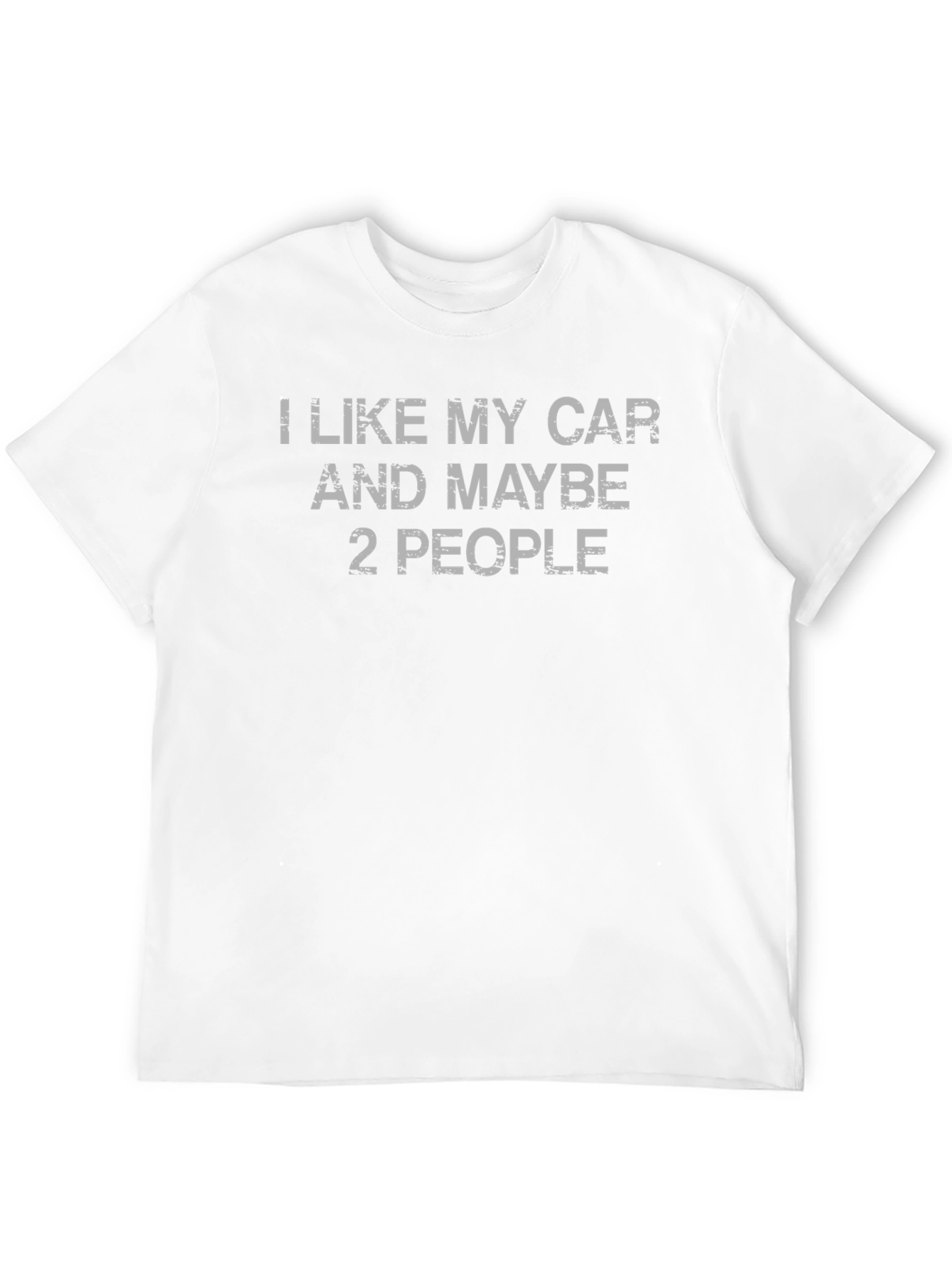 Black I Like My Car and Maybe 2 People Graphic T-Shirt view 12