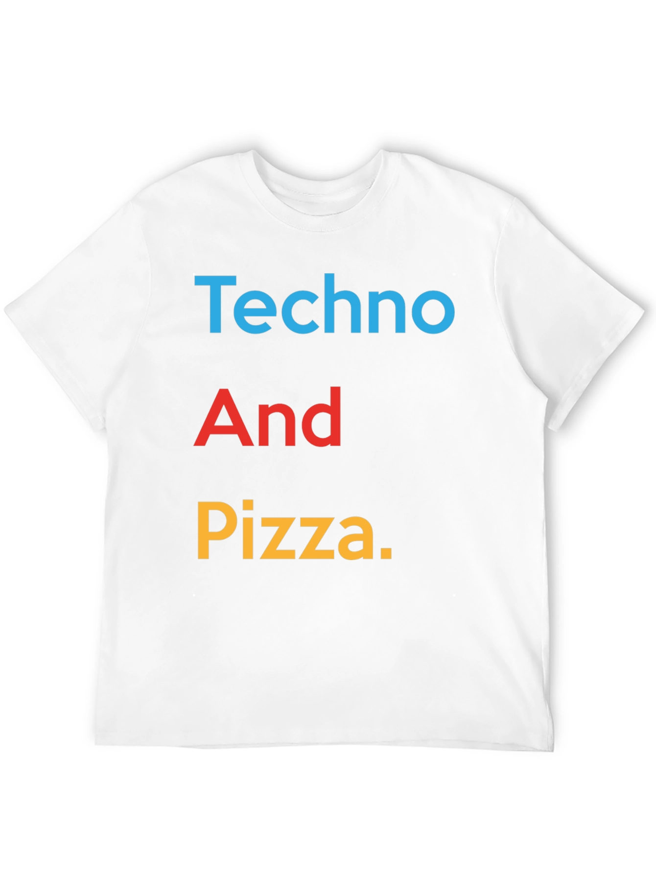 Black Techno And Pizza Graphic Tee view 12