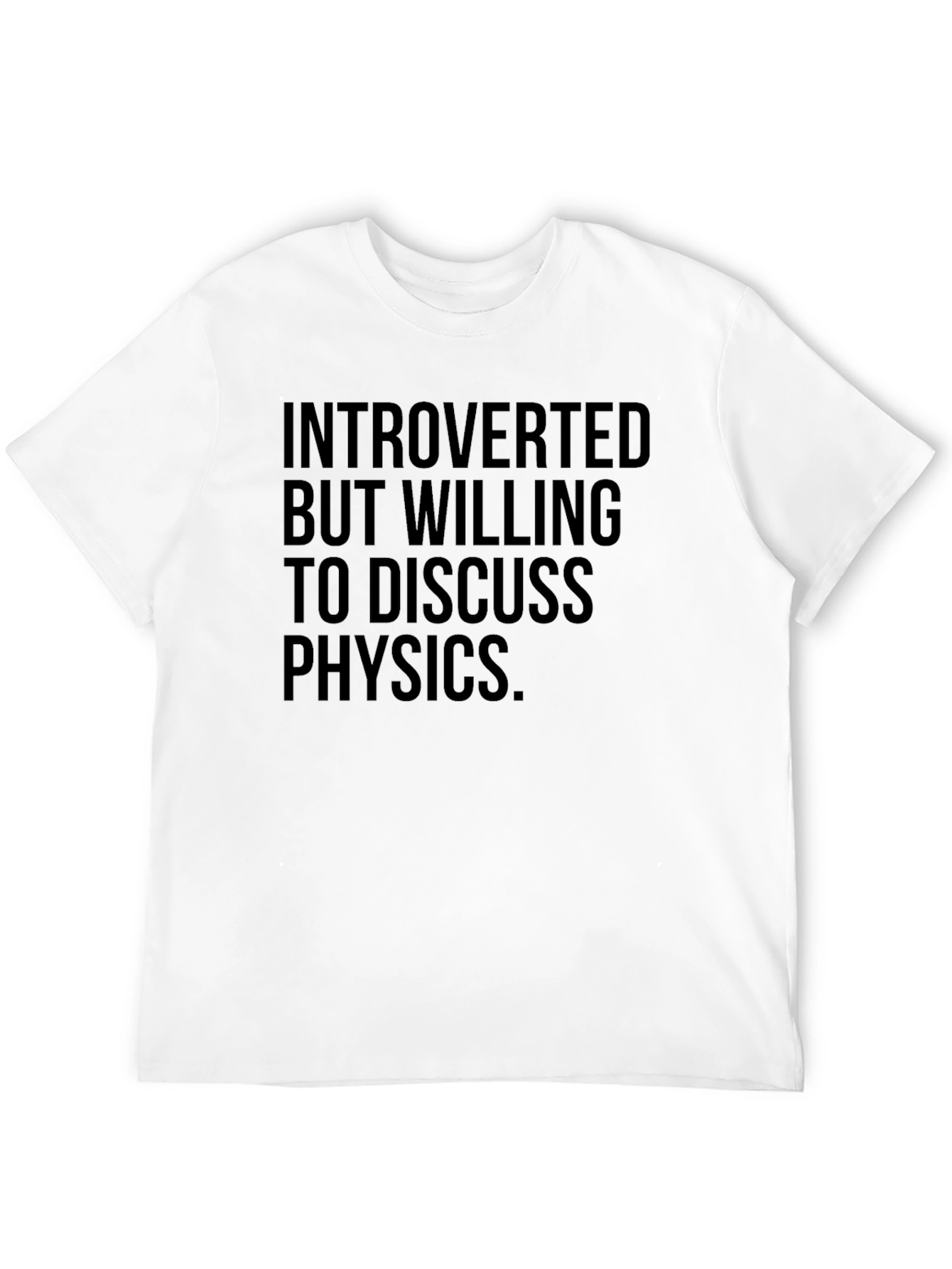 Black Introverted Physics T-Shirt - Black view 12