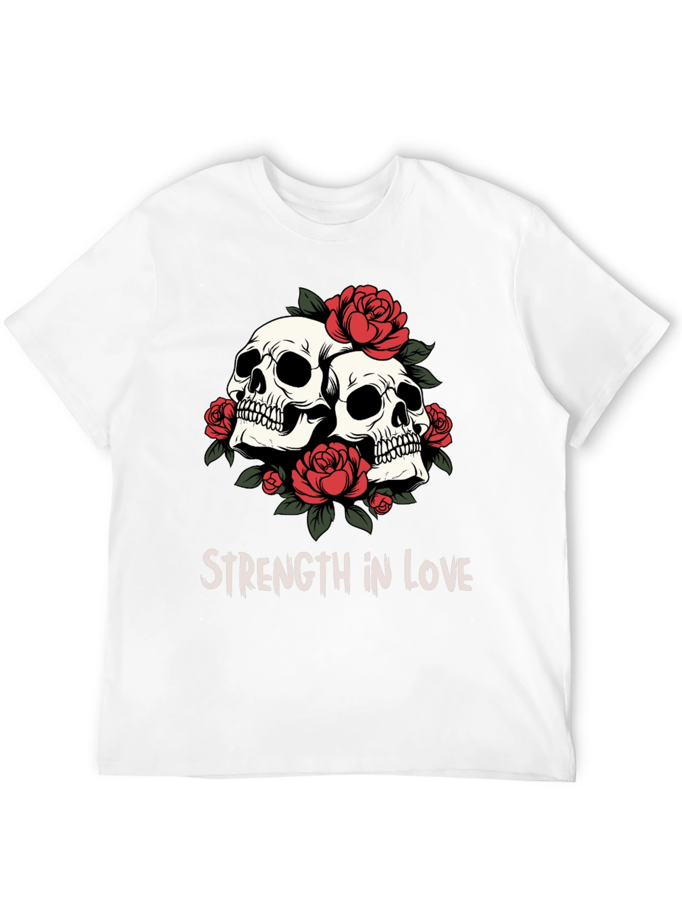 Skull & Roses Graphic Tee - Strength in Love - 12