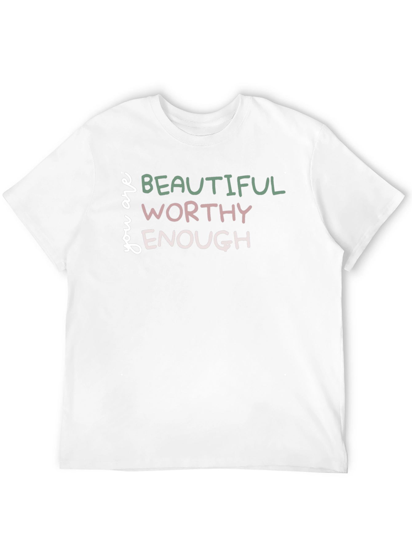 Black You Are Beautiful, Worthy, Enough Graphic Tee view 12