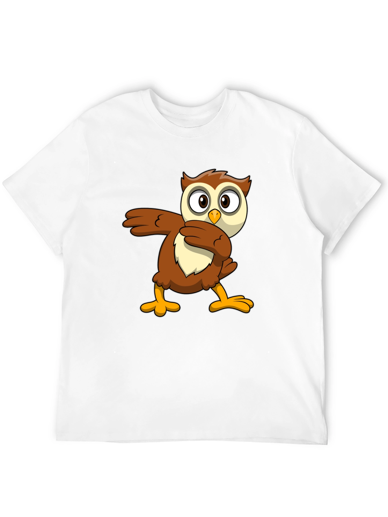 Black Funny Owl Dab Dance Graphic T-Shirt view 12