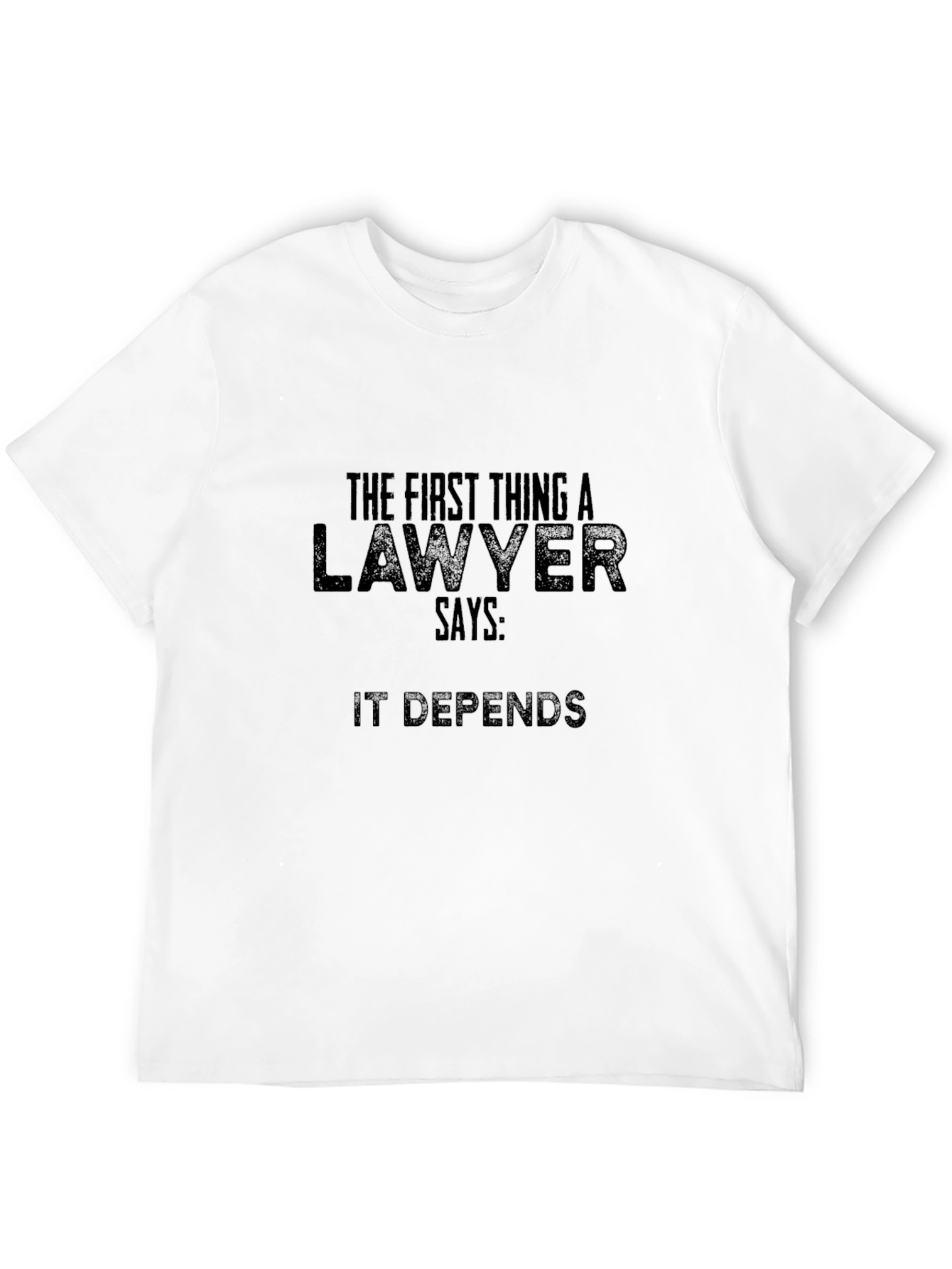 Black Lawyer Humor T-Shirt - "It Depends" Funny Legal Tee view 12