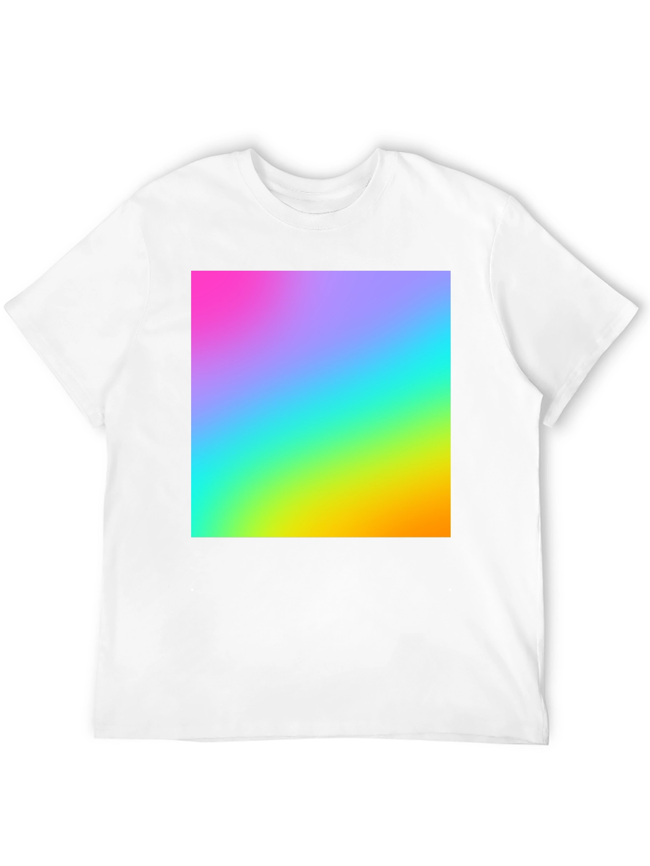 Black Gradient T-Shirt - Vibrant Rainbow Design view 12