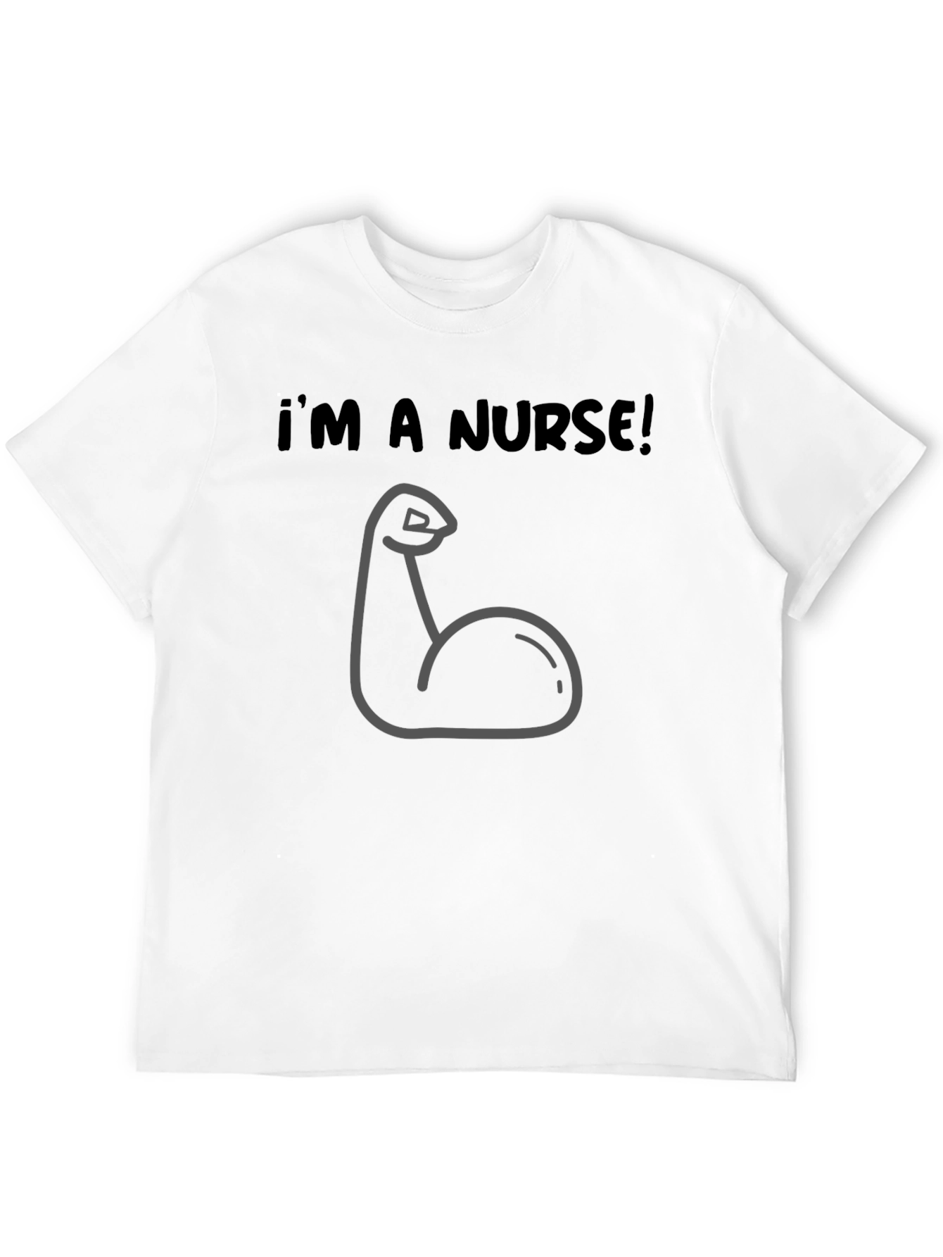 Black Funny Nurse Muscle Graphic Tee - Black view 12