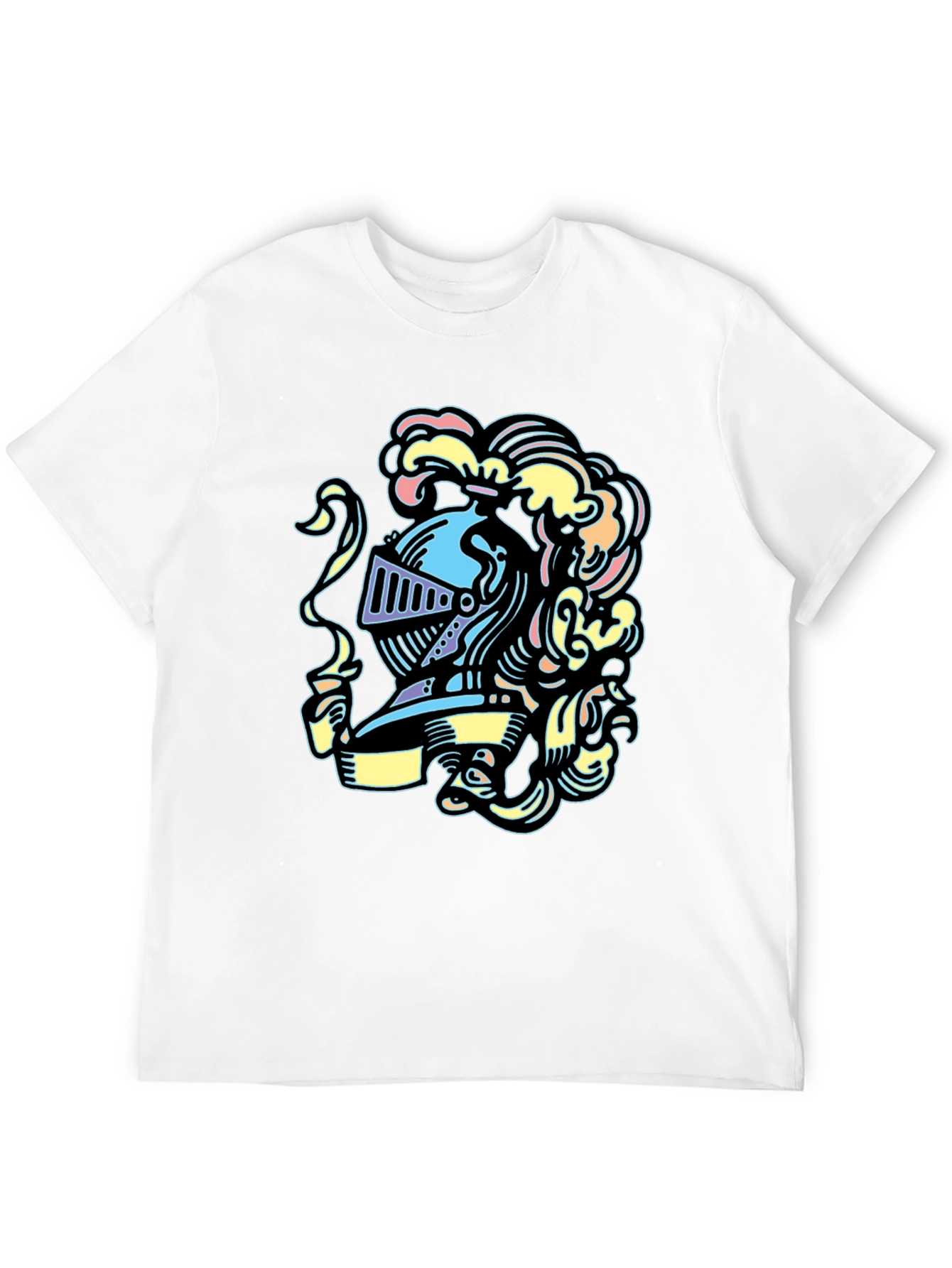 Black Knight Helmet Graphic Tee - Stylish and Unique Design view 12