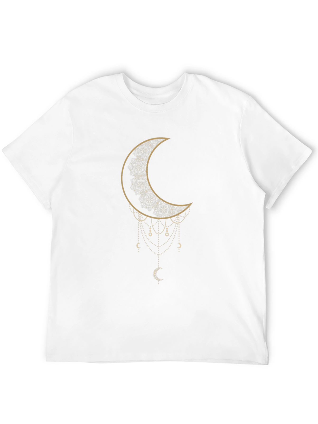 Black Crescent Moon Graphic Tee - Black Cotton Blend view 12